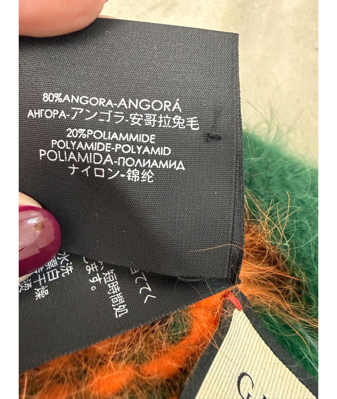 GUCCI Оранжевая шерстяная шапка, фото 5
