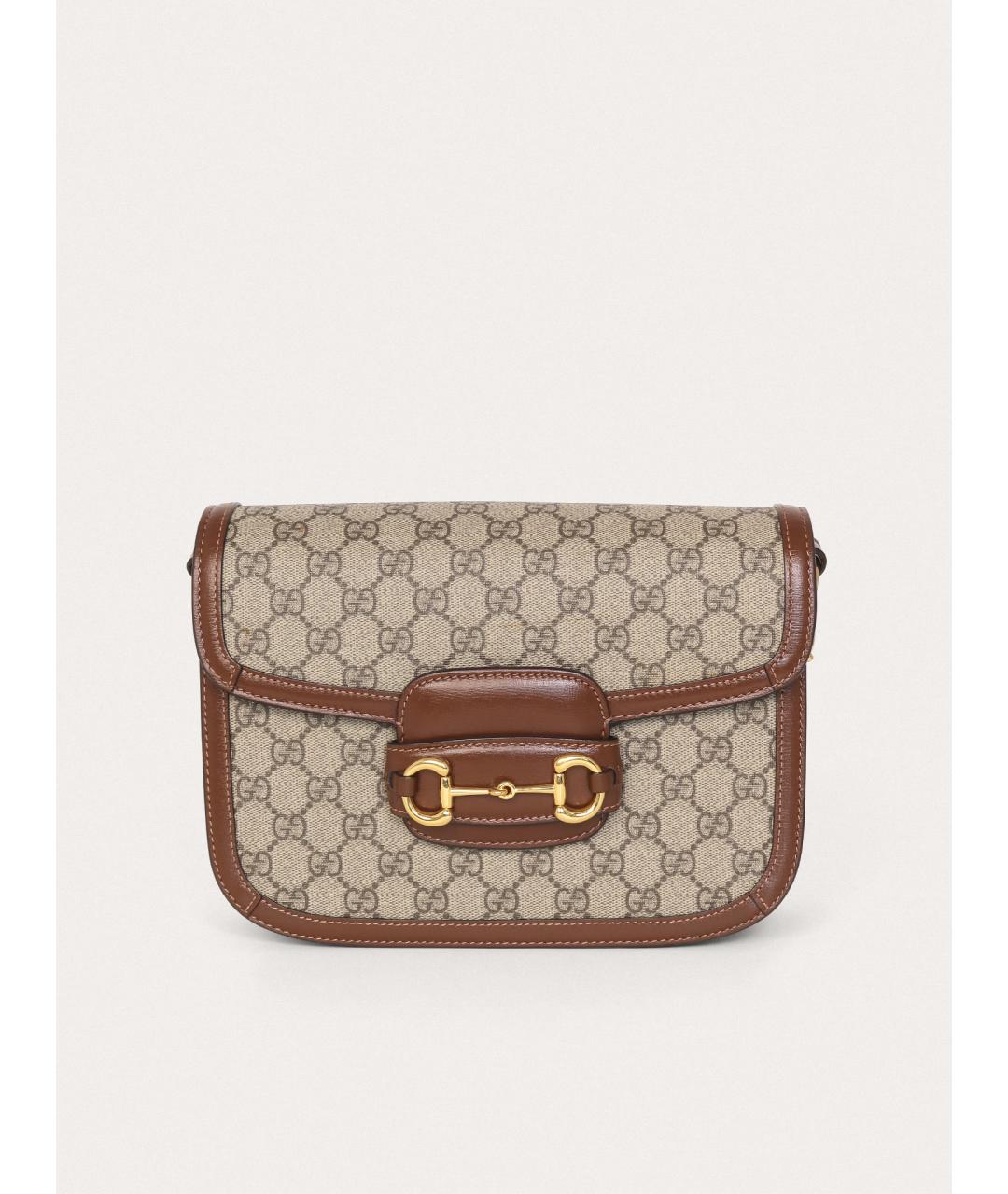 GUCCI Коричневая кожаная сумка через плечо, фото 9