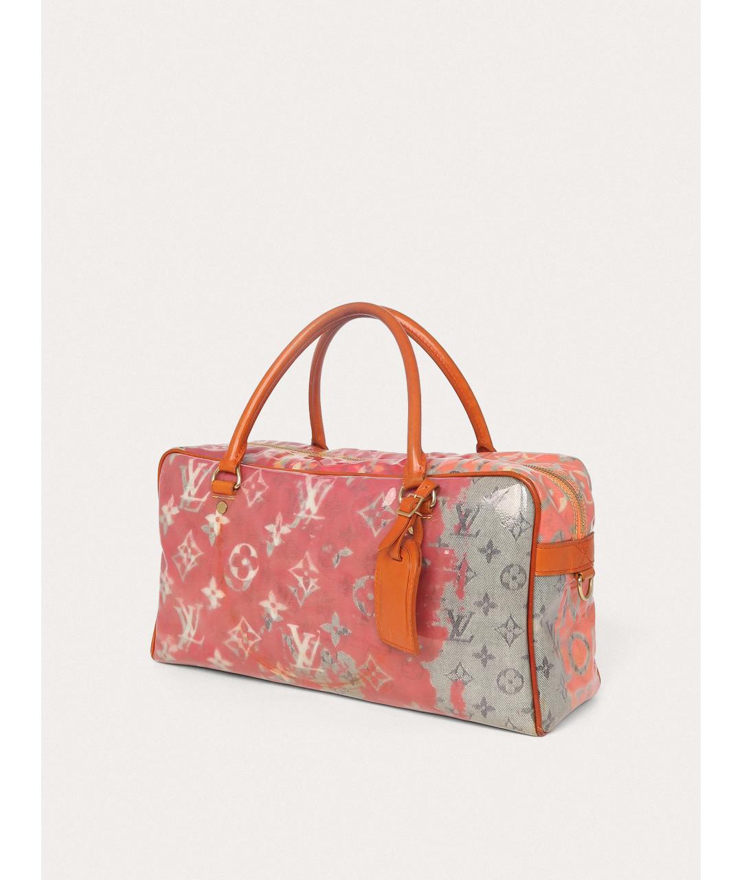 LOUIS VUITTON Красная кожаная сумка с короткими ручками, фото 2
