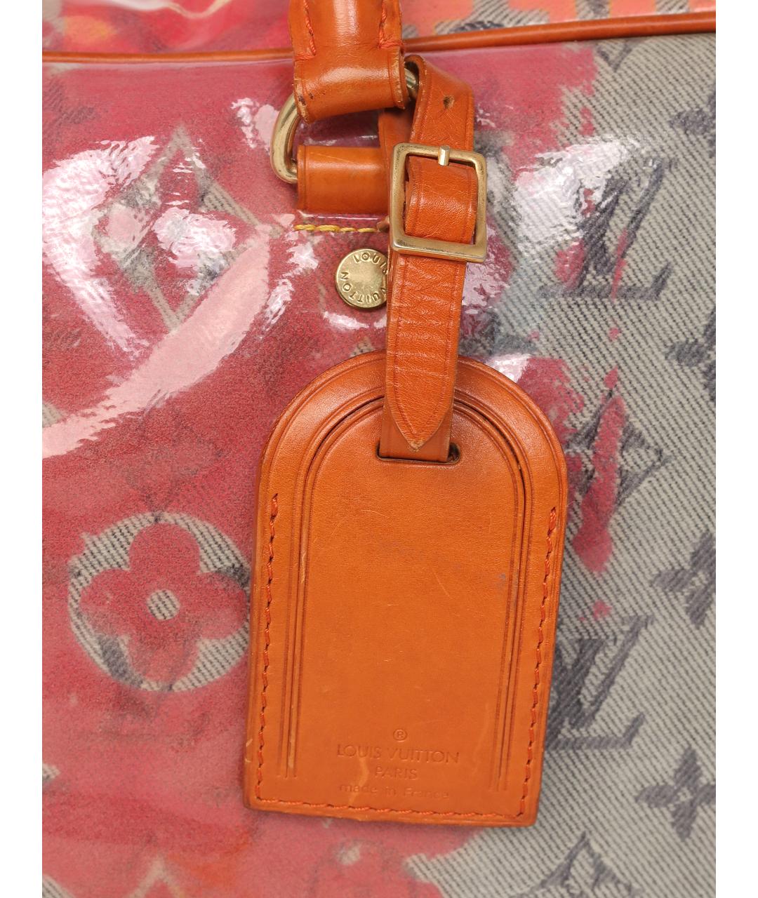 LOUIS VUITTON Красная кожаная сумка с короткими ручками, фото 6