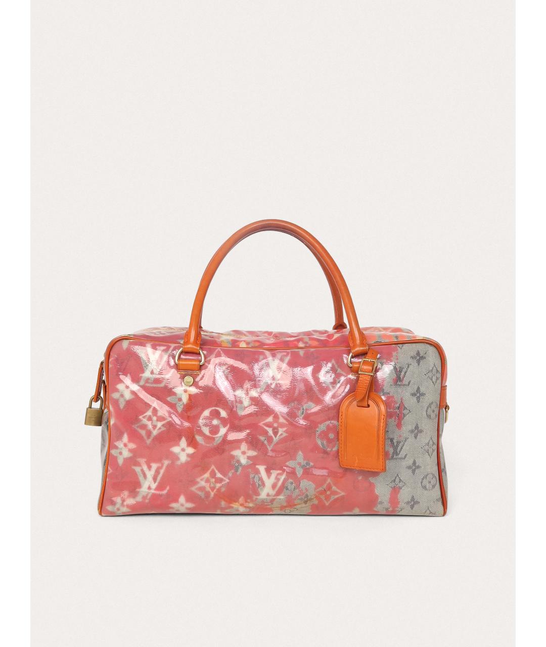 LOUIS VUITTON Красная кожаная сумка с короткими ручками, фото 9