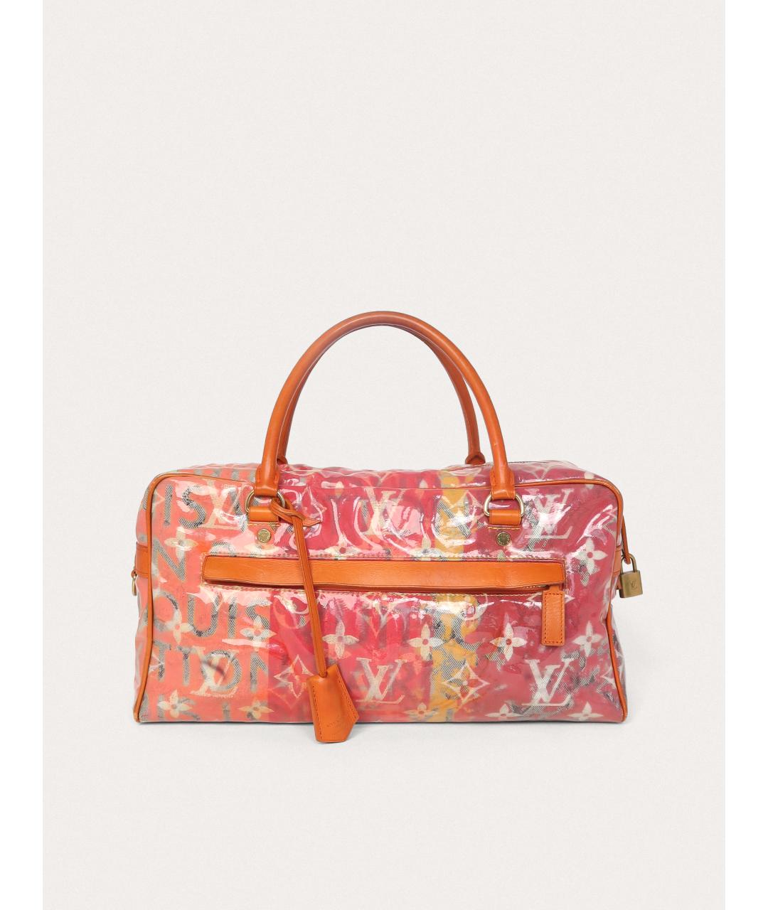 LOUIS VUITTON Красная кожаная сумка с короткими ручками, фото 3