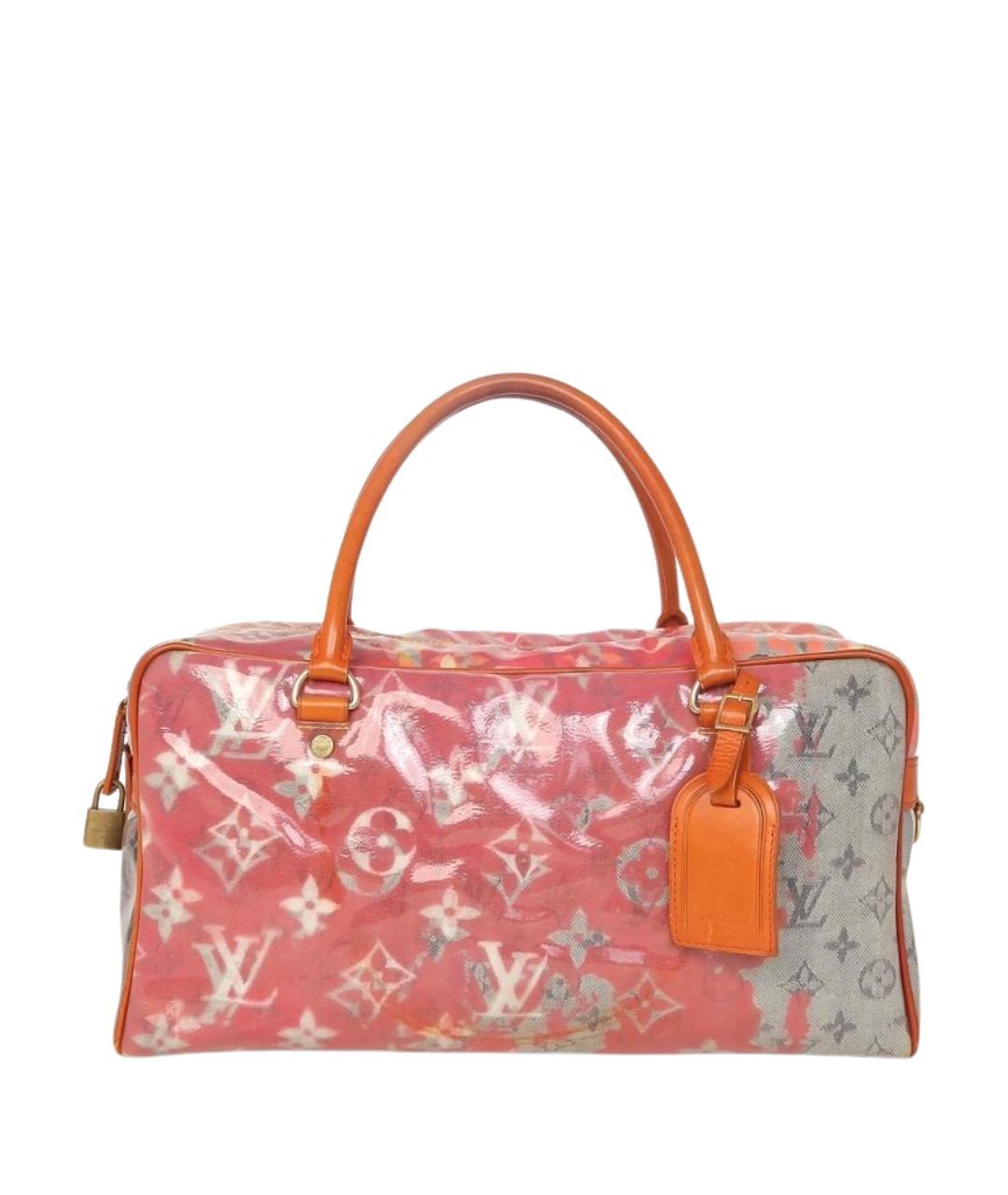 LOUIS VUITTON Красная кожаная сумка с короткими ручками, фото 1