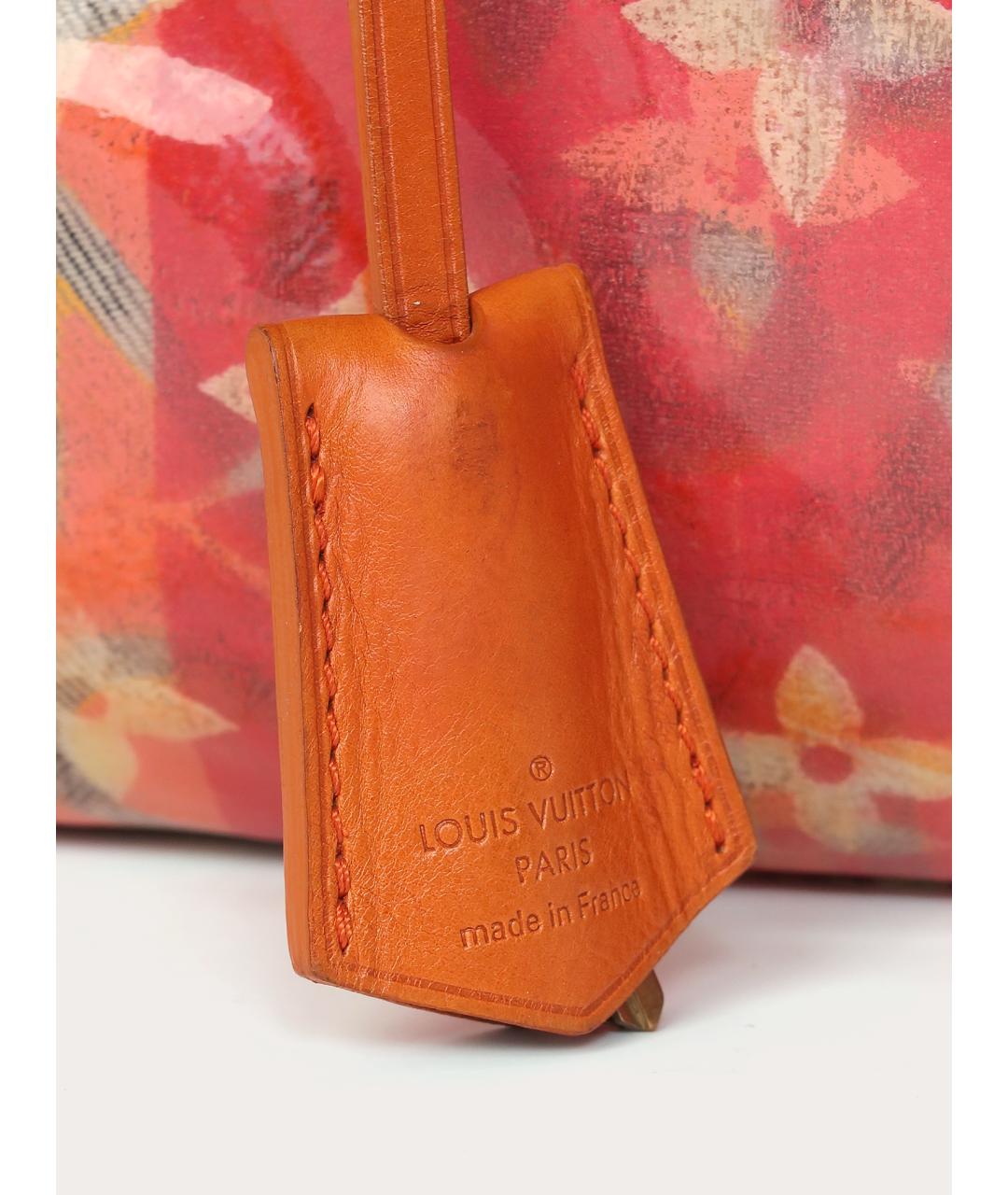 LOUIS VUITTON Красная кожаная сумка с короткими ручками, фото 7