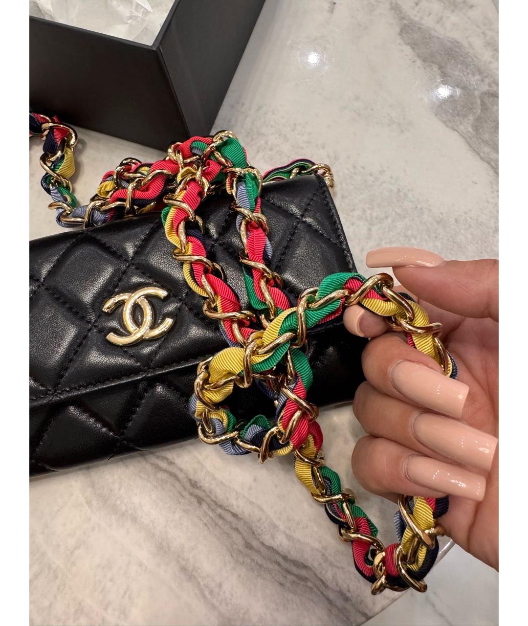 CHANEL Черная кожаная поясная сумка, фото 3
