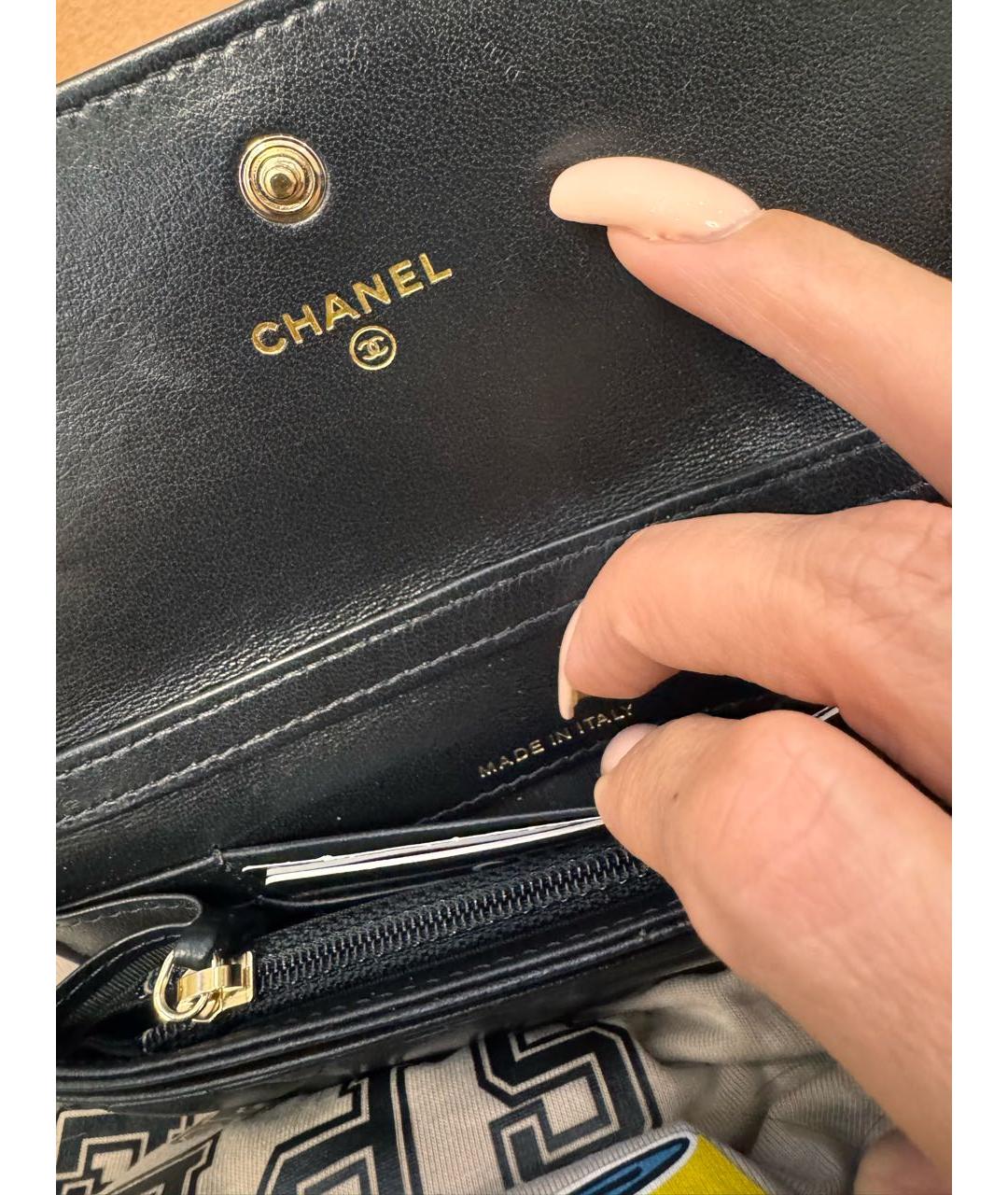 CHANEL Черная кожаная поясная сумка, фото 6