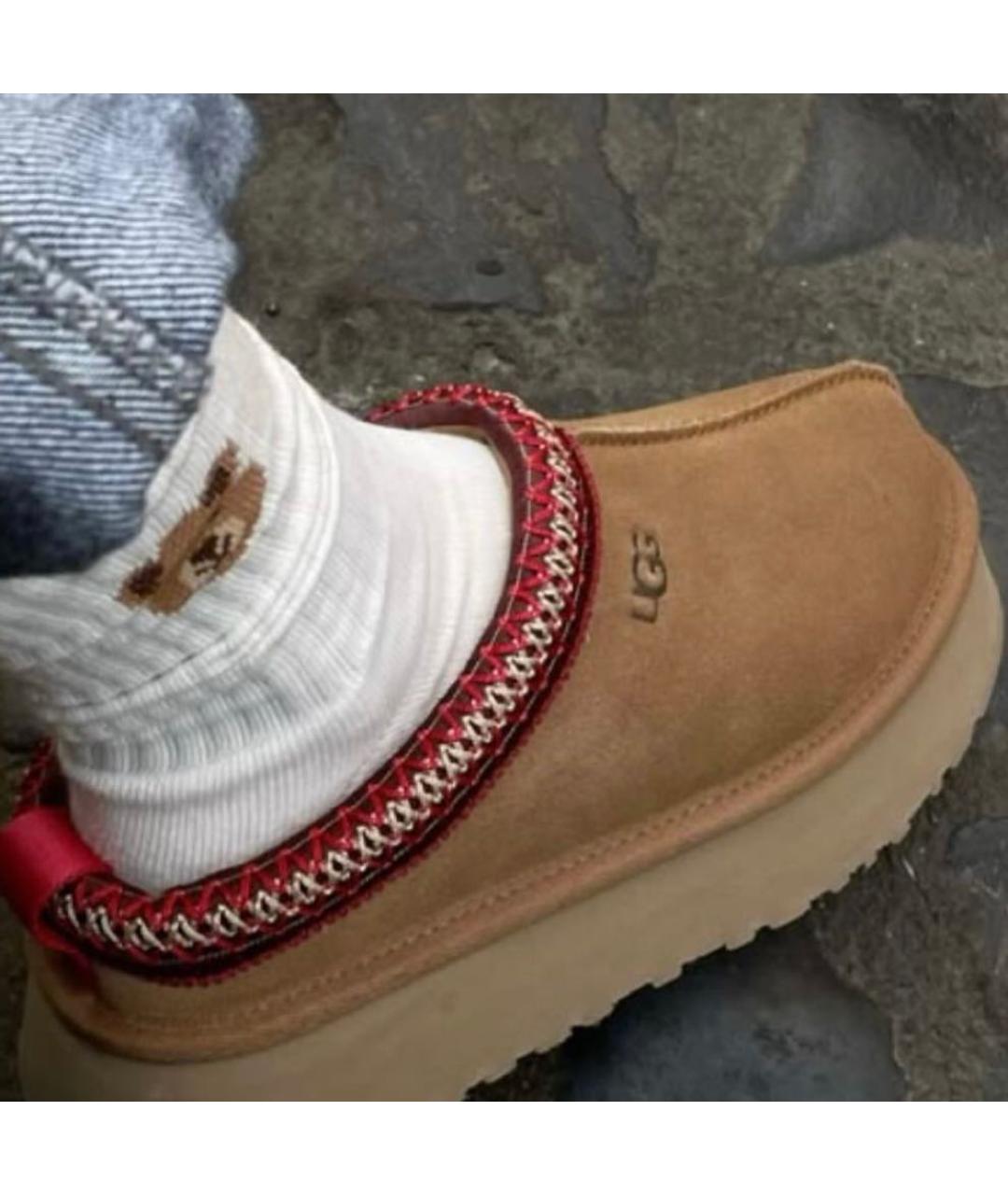 UGG Бежевые замшевые ботинки, фото 3