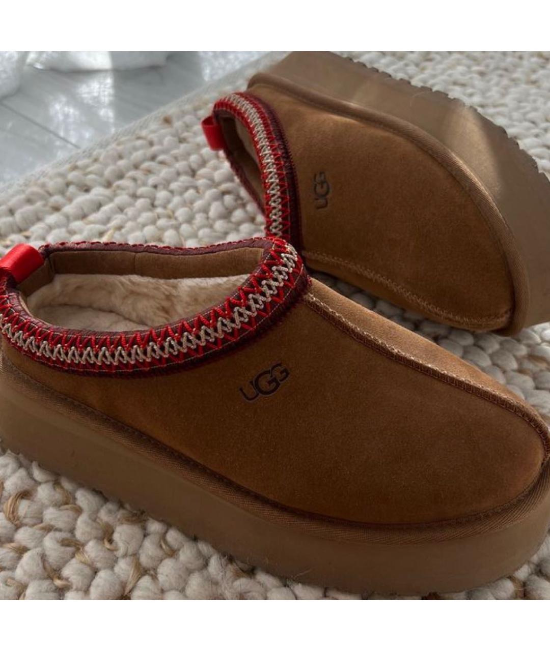UGG Бежевые замшевые ботинки, фото 4