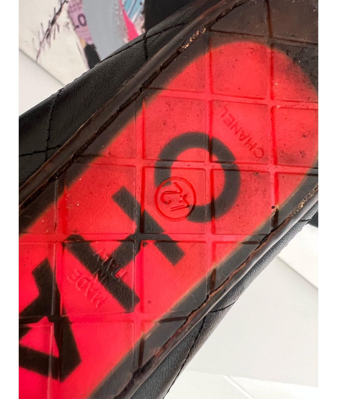 CHANEL Черные кожаные балетки, фото 3