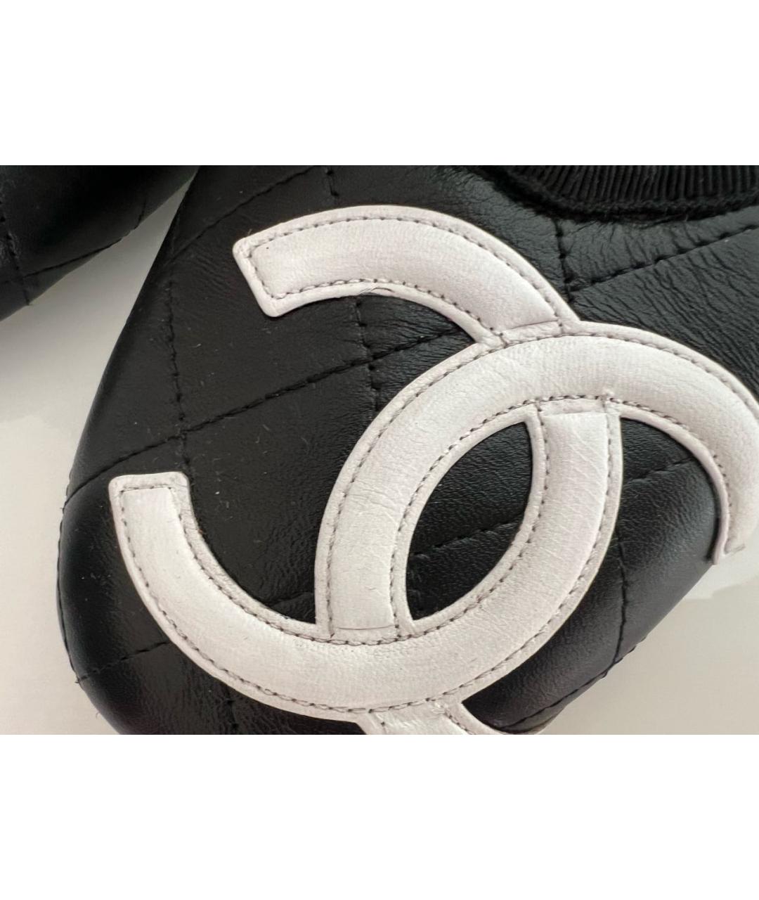 CHANEL Черные кожаные балетки, фото 5
