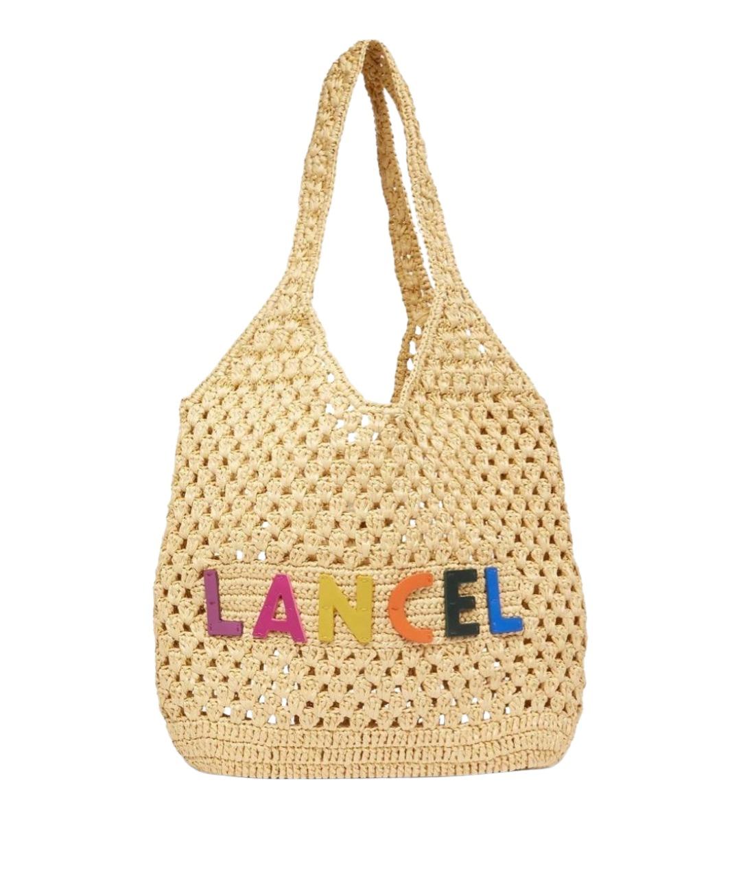 LANCEL Бежевая пляжная сумка, фото 1