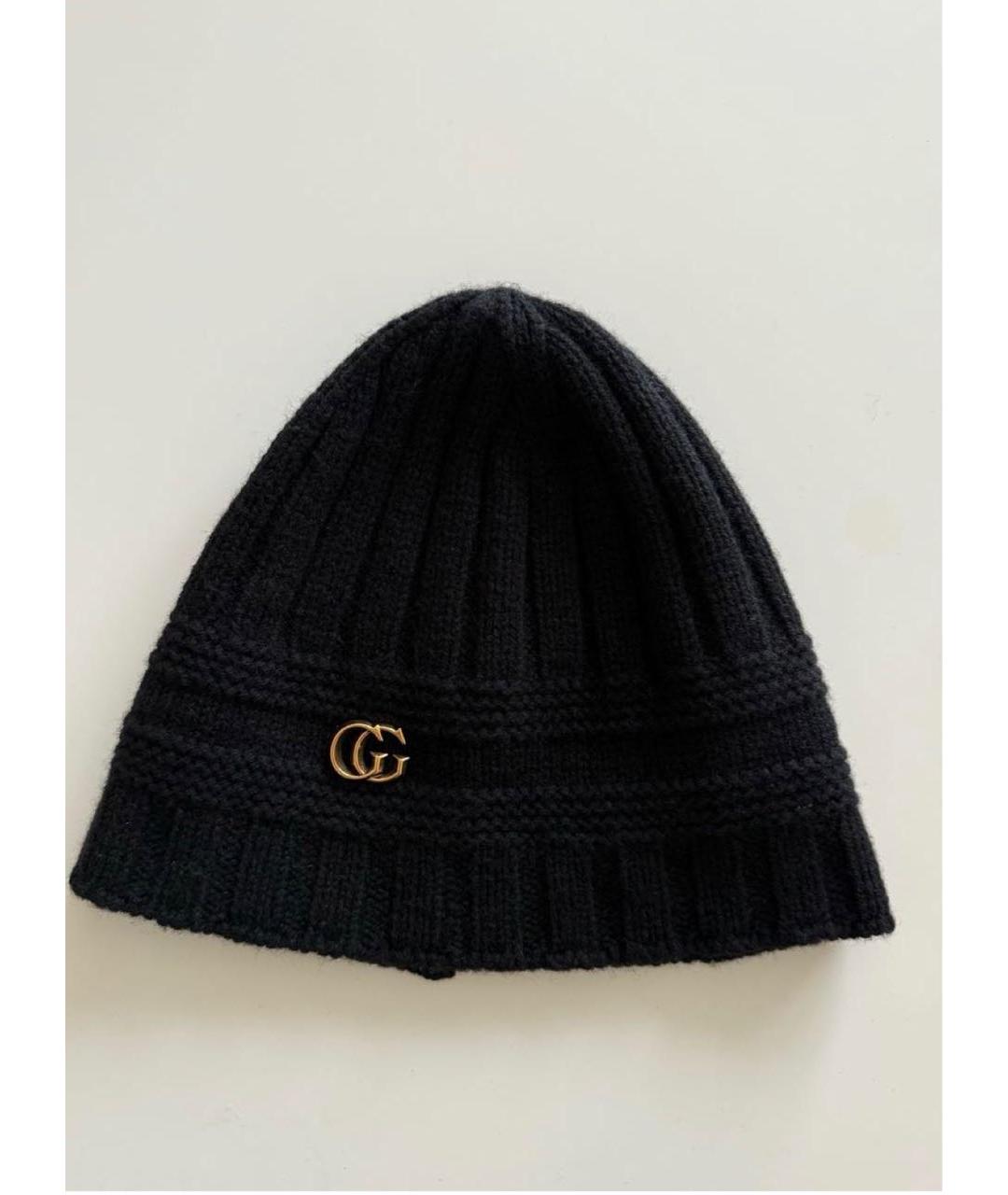 GUCCI Черная шерстяная шапка, фото 5