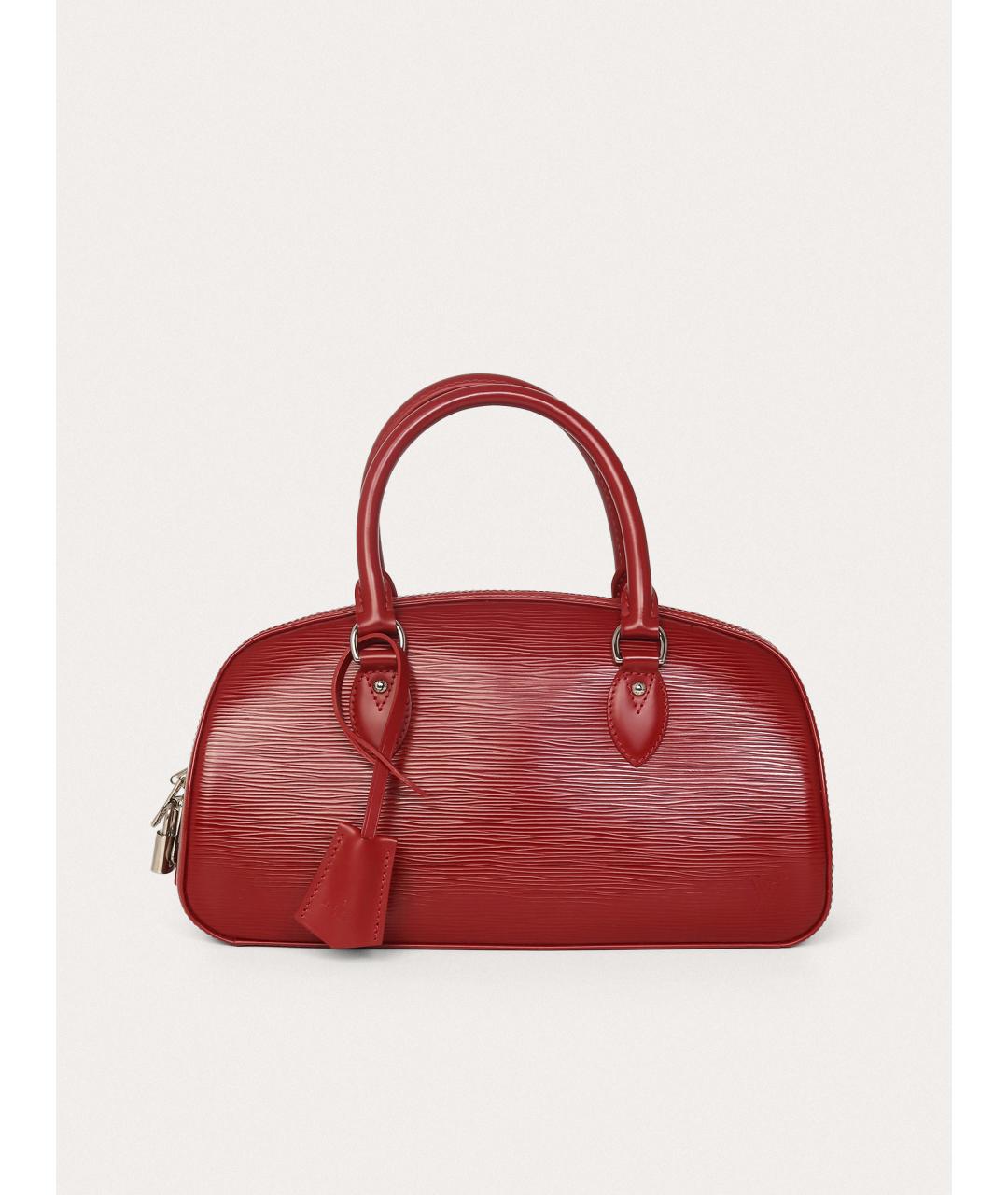 LOUIS VUITTON Красная кожаная сумка с короткими ручками, фото 9