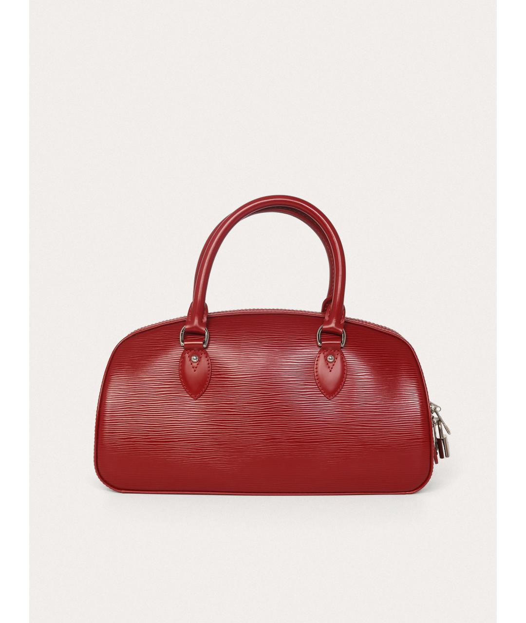 LOUIS VUITTON Красная кожаная сумка с короткими ручками, фото 3