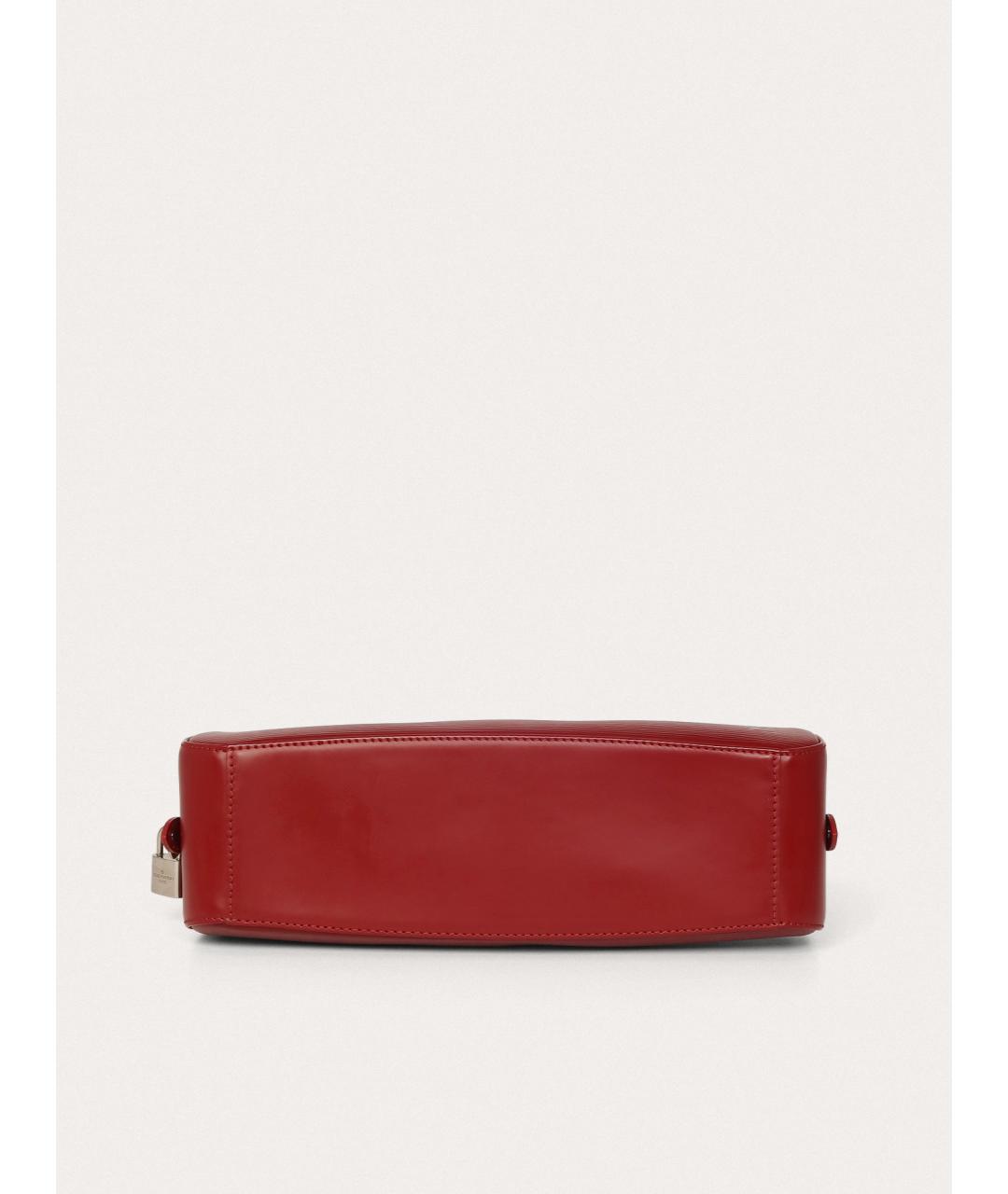 LOUIS VUITTON Красная кожаная сумка с короткими ручками, фото 4