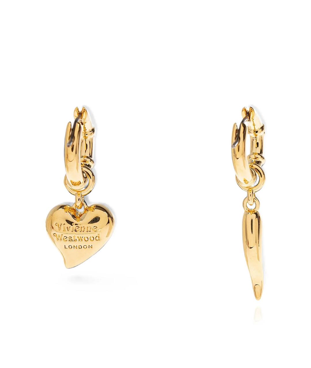 VIVIENNE WESTWOOD Золотые латунные серьги, фото 2