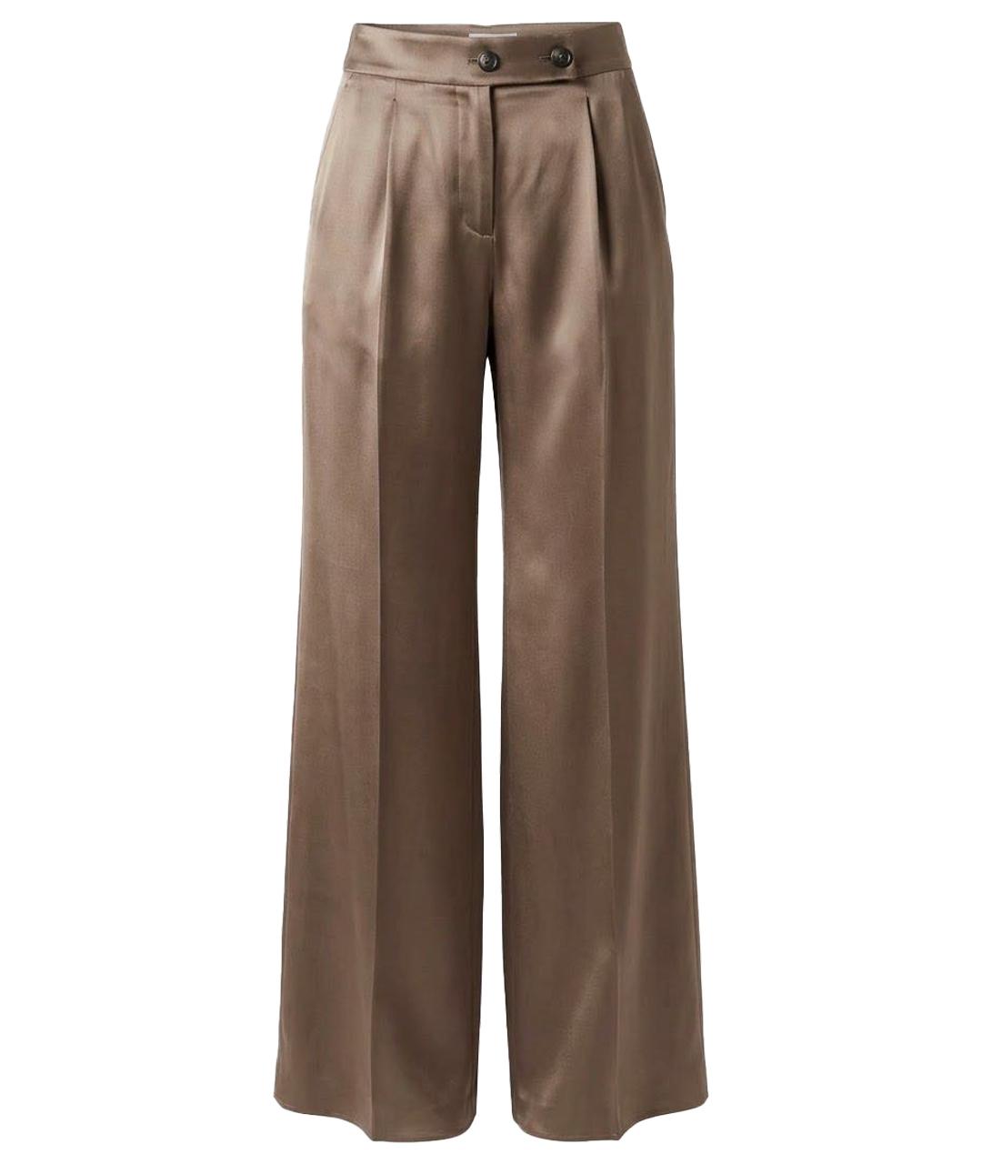 EMPORIO ARMANI Коричневые шелковые брюки широкие, фото 1