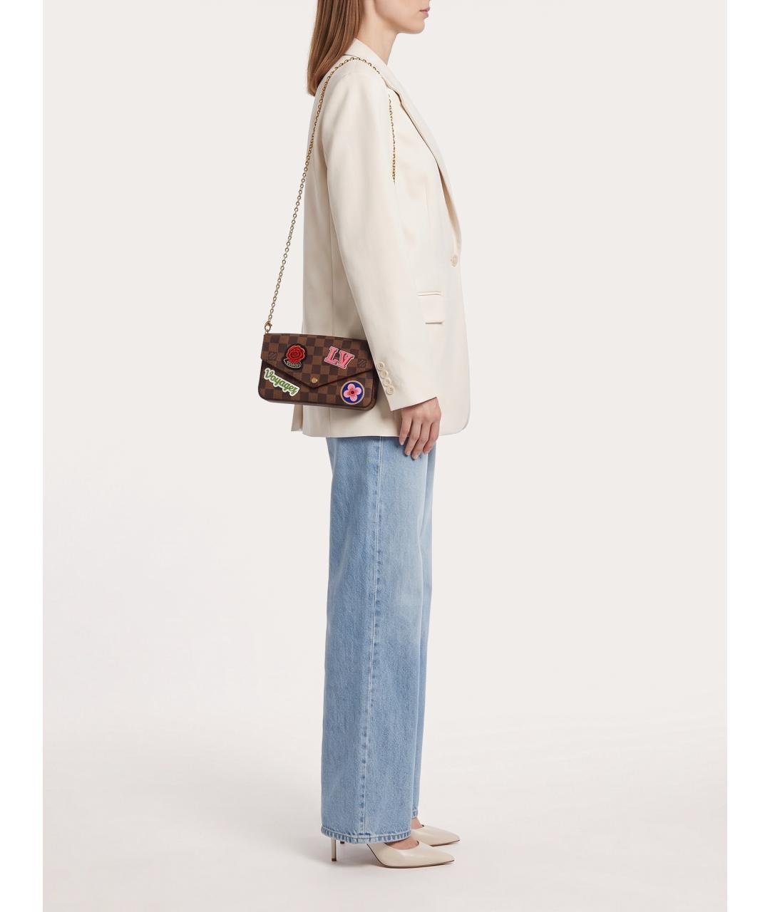 LOUIS VUITTON Коричневая сумка через плечо, фото 8