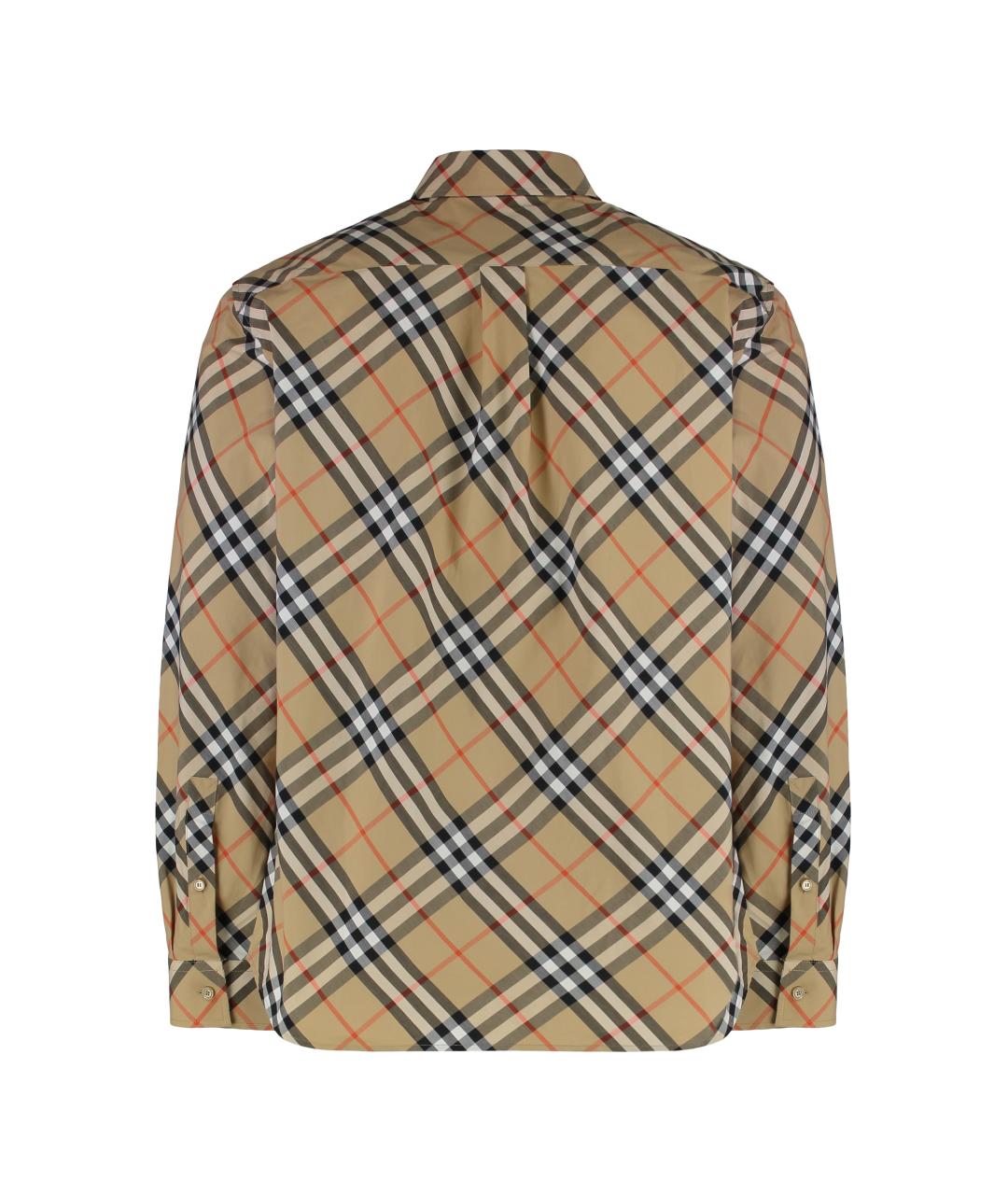 BURBERRY Бежевая хлопковая кэжуал рубашка, фото 2