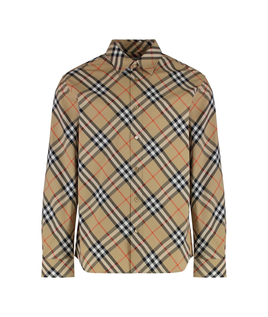 BURBERRY Бежевая хлопковая кэжуал рубашка, фото 3