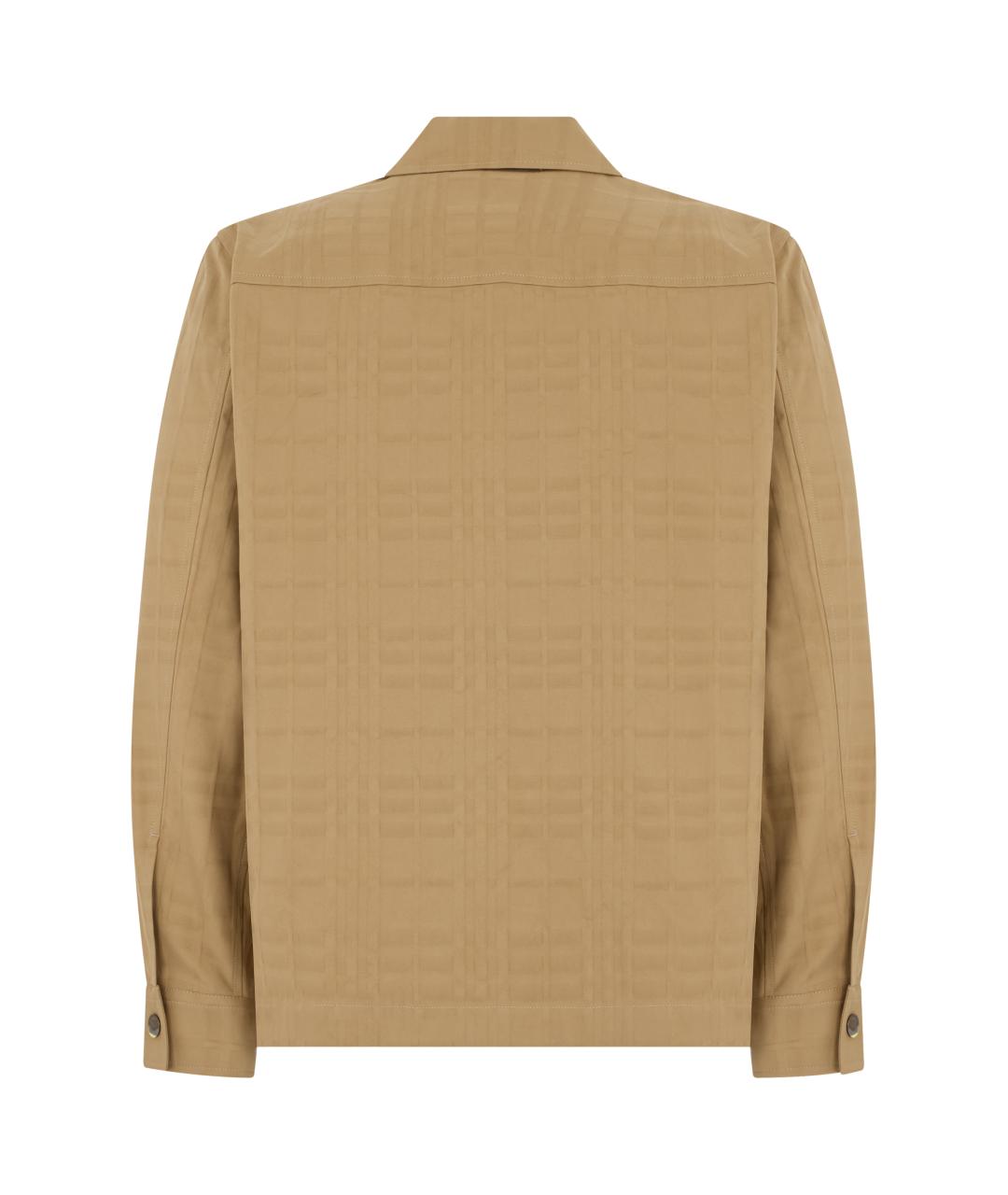 BURBERRY Бежевая хлопковая куртка, фото 2