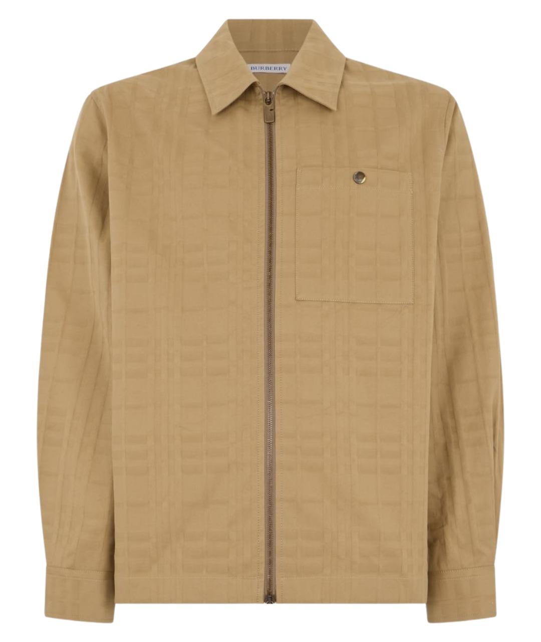 BURBERRY Бежевая хлопковая куртка, фото 1