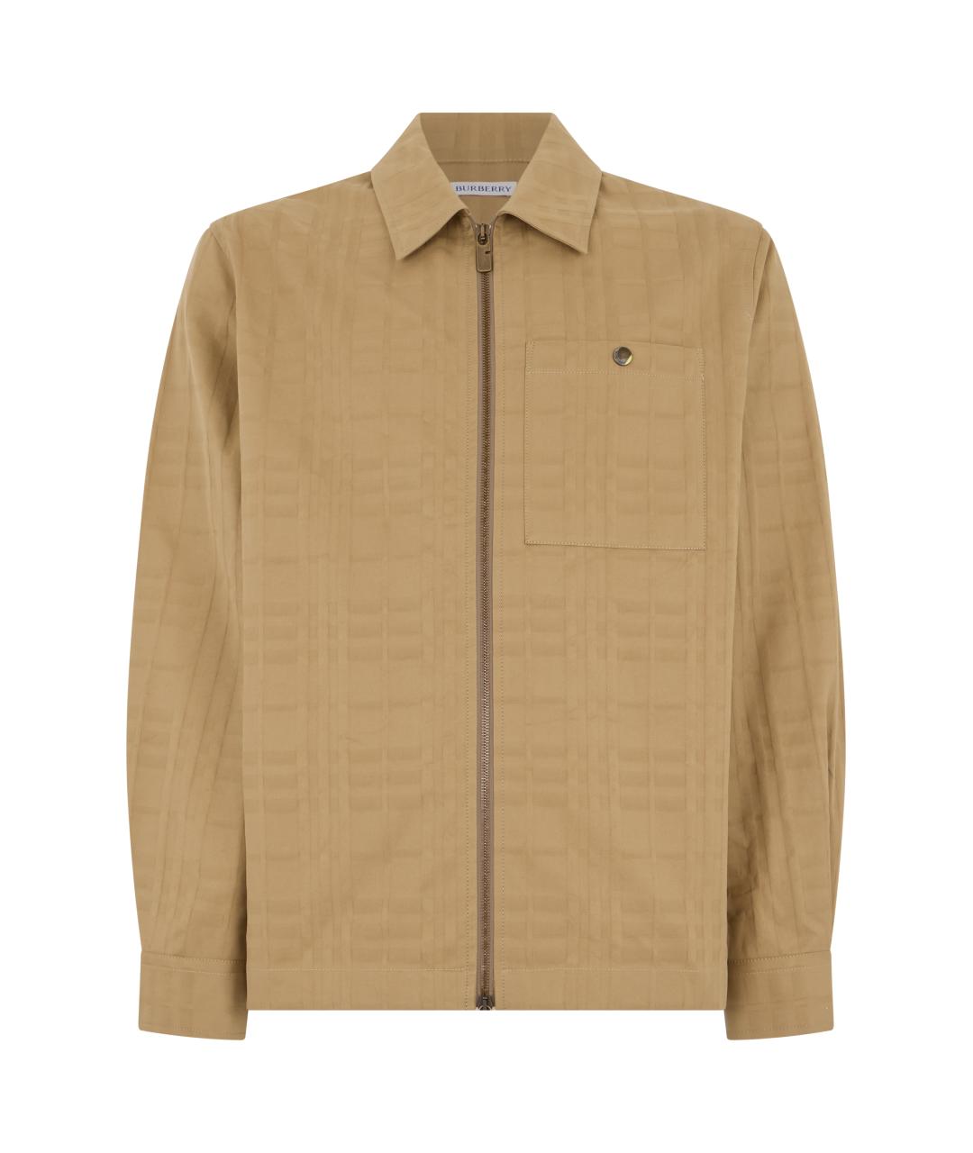 BURBERRY Бежевая хлопковая куртка, фото 3