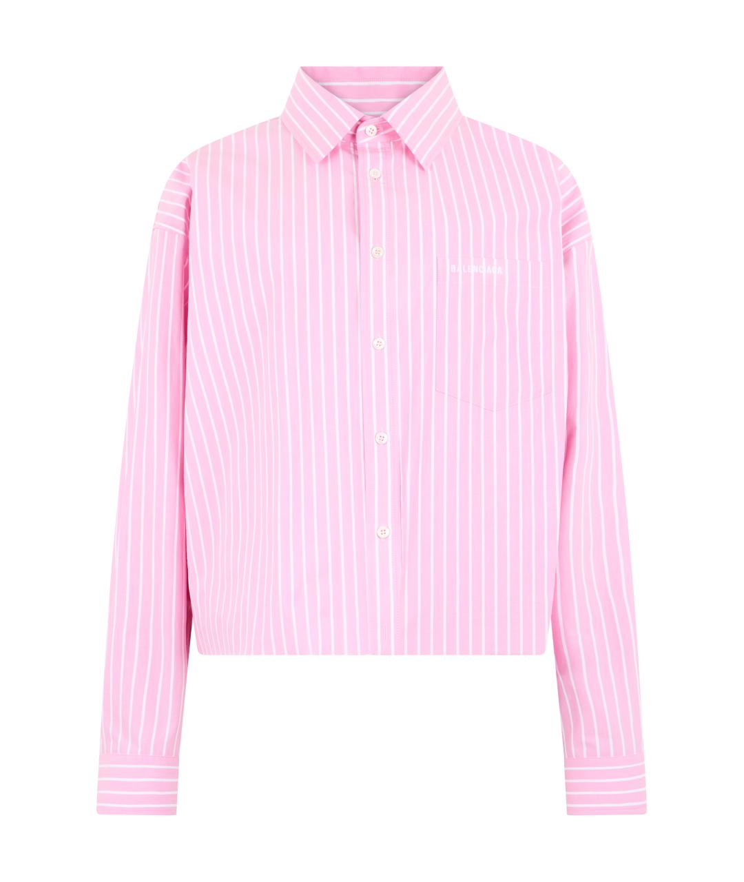 BALENCIAGA Розовая хлопковая рубашка, фото 1
