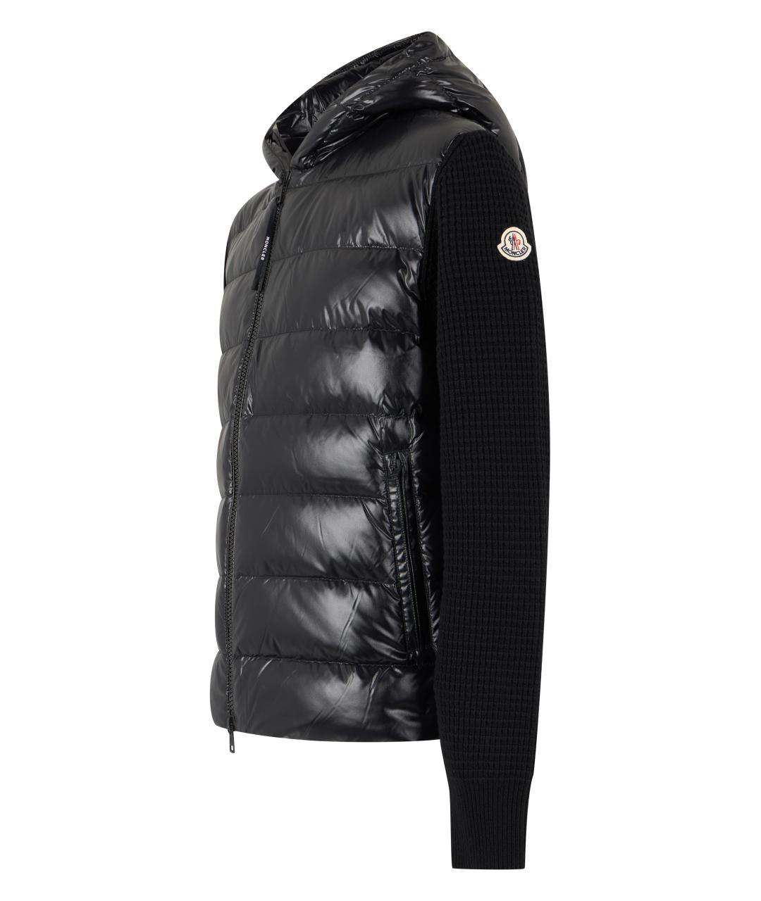 MONCLER Черная полиамидовая куртка, фото 3