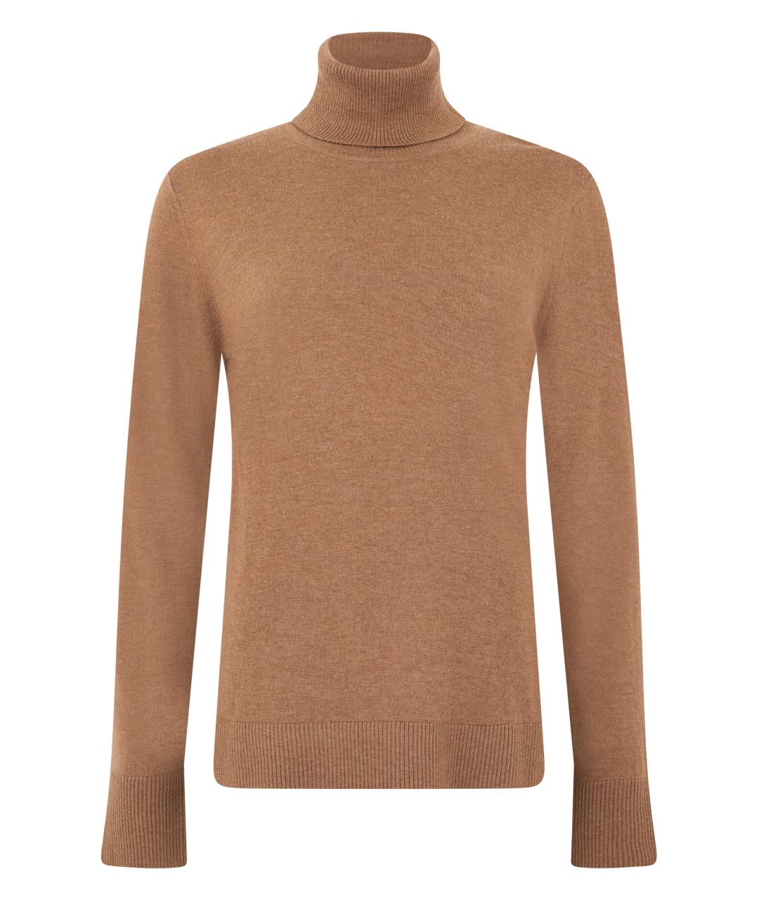 'S MAX MARA Коричневая шерстяная водолазка, фото 1