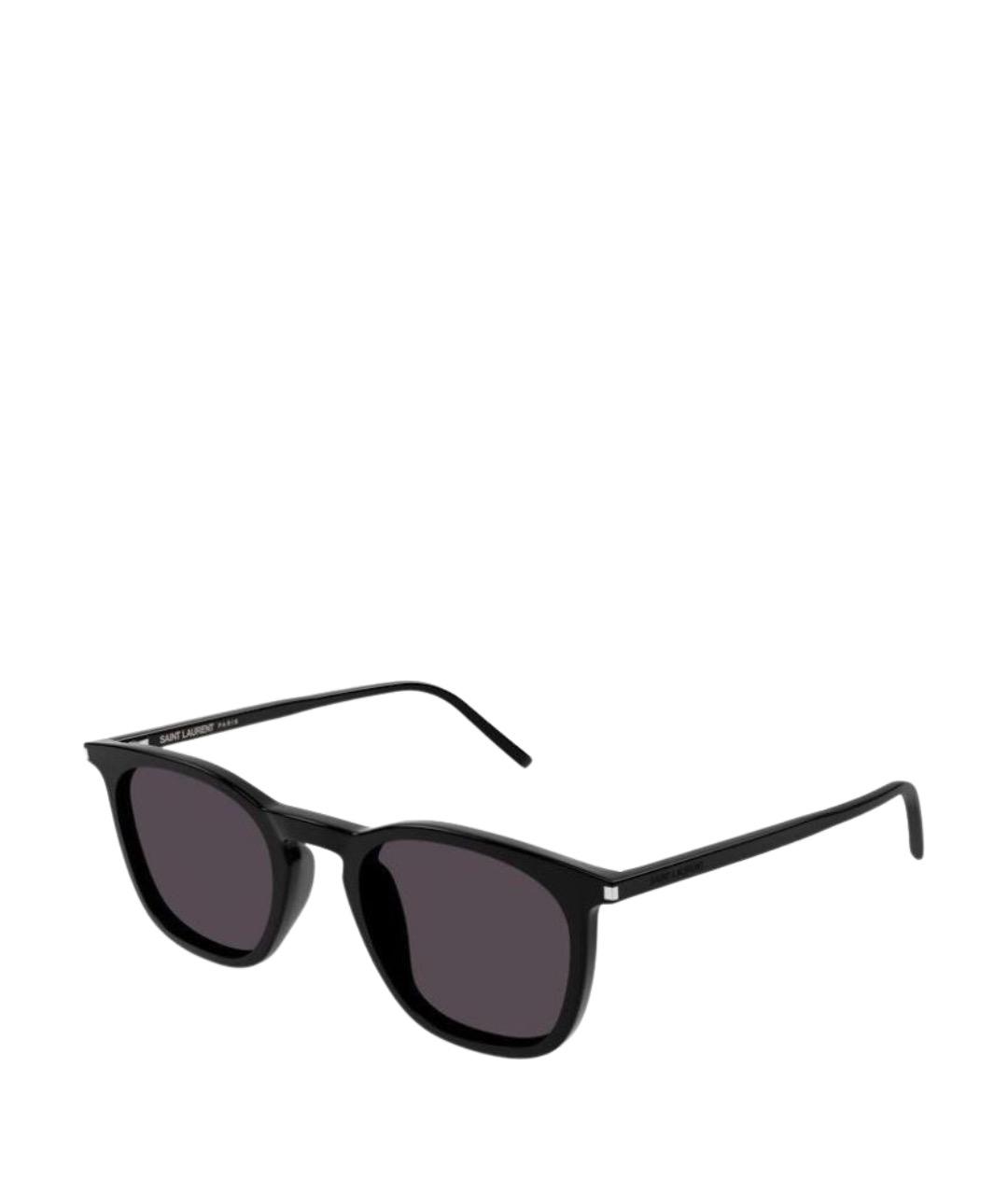 SAINT LAURENT Черные пластиковые солнцезащитные очки, фото 1