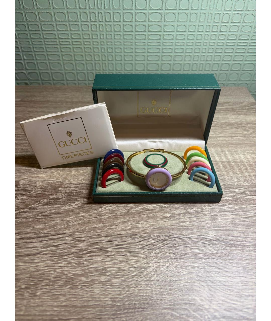 GUCCI Золотые позолоченные часы, фото 4