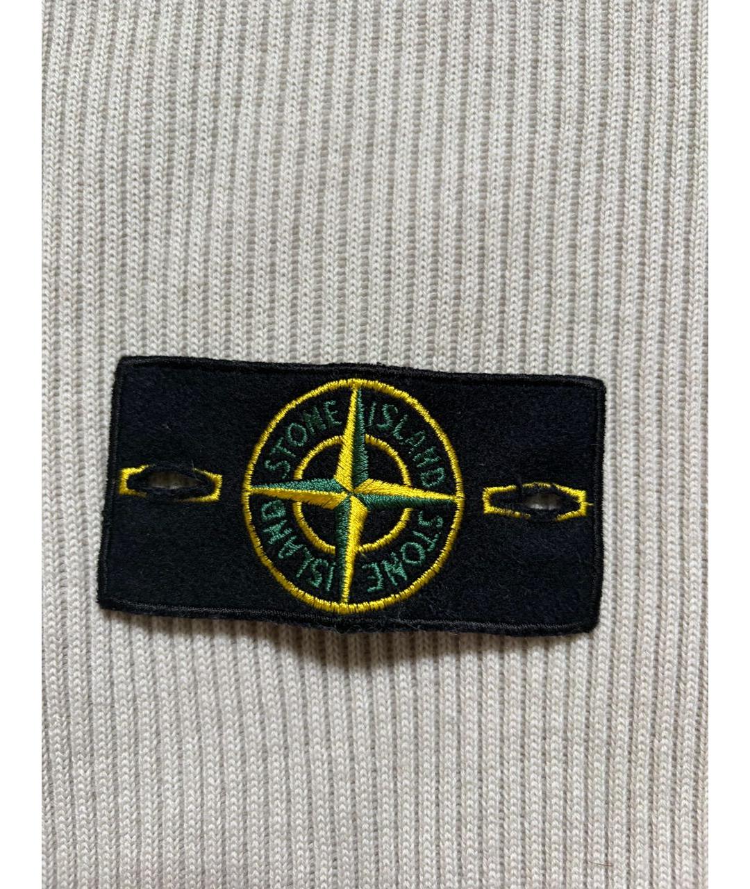 STONE ISLAND Бежевая шерстяная водолазка, фото 3