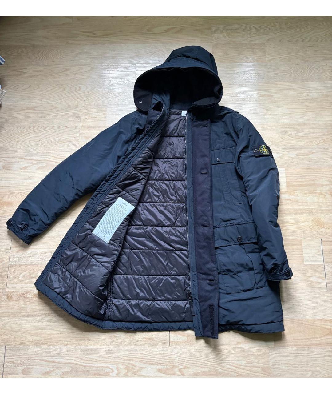 STONE ISLAND Темно-синяя нейлоновая парка, фото 4