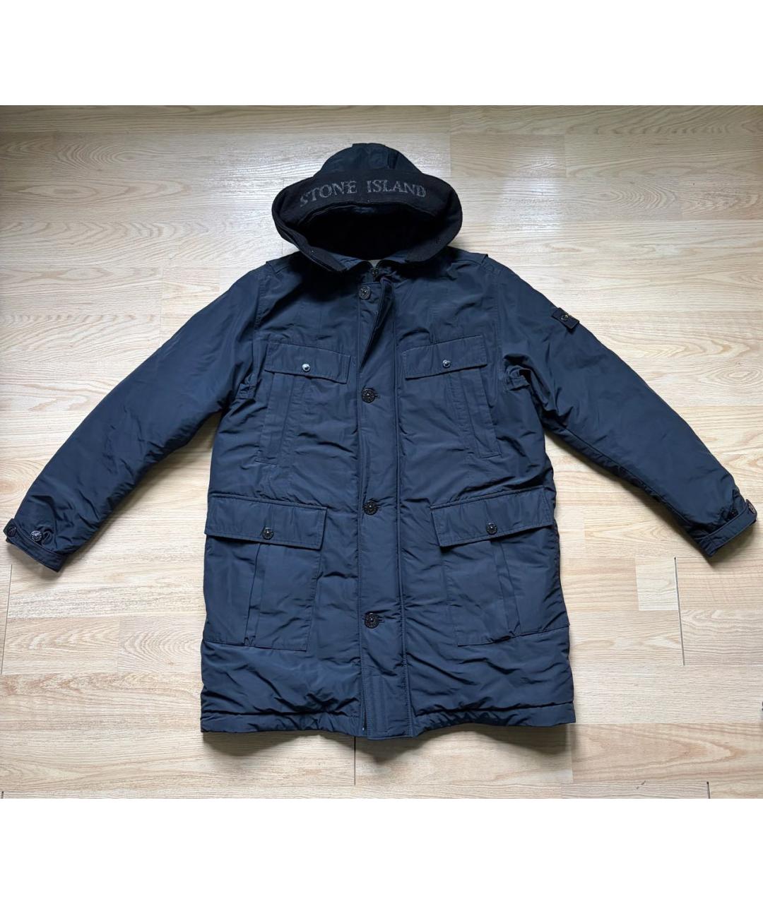 STONE ISLAND Темно-синяя нейлоновая парка, фото 9