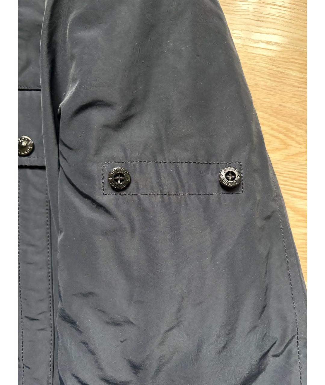 STONE ISLAND Темно-синяя нейлоновая парка, фото 8