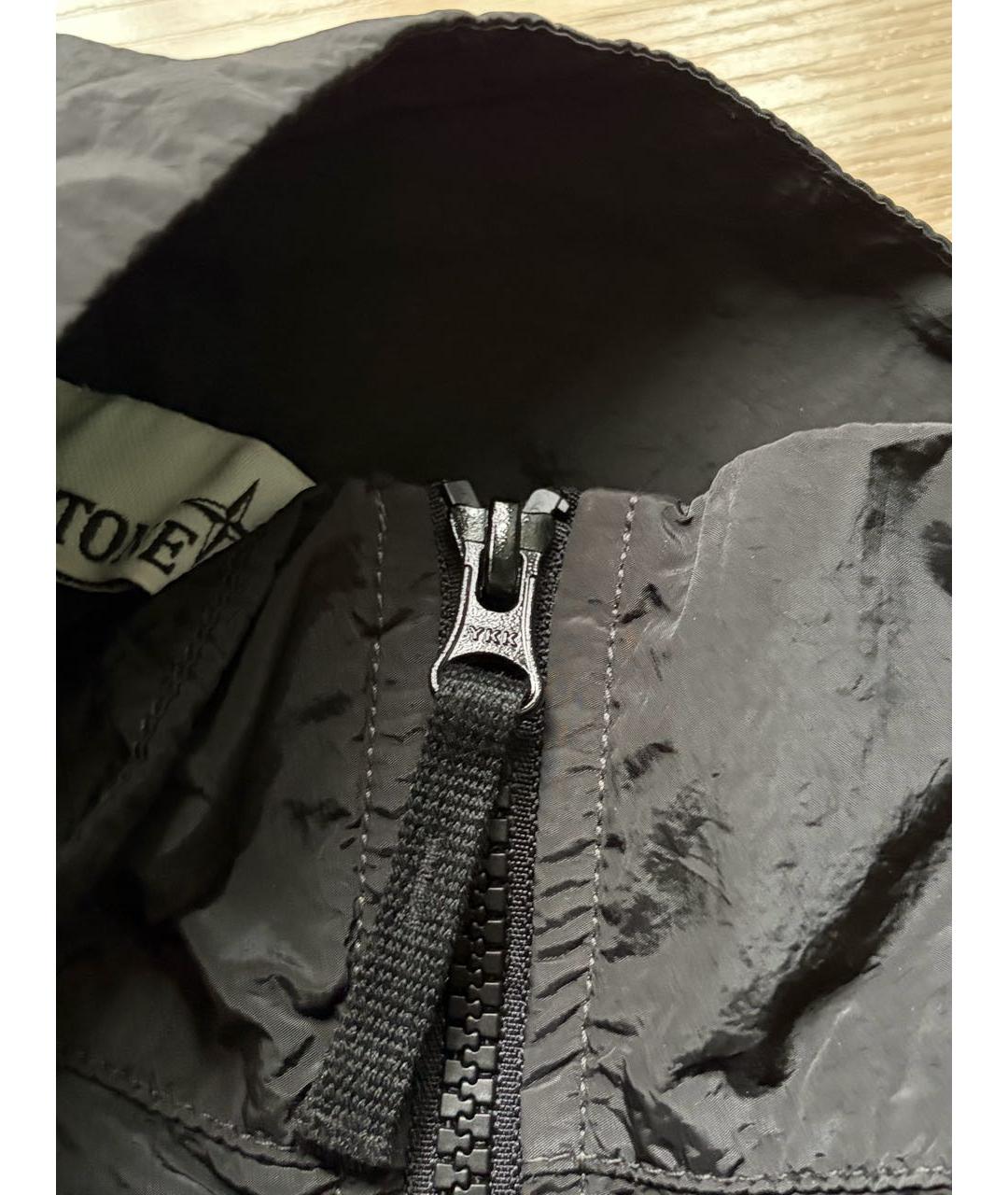 STONE ISLAND Черная нейлоновая спортивная куртка, фото 5