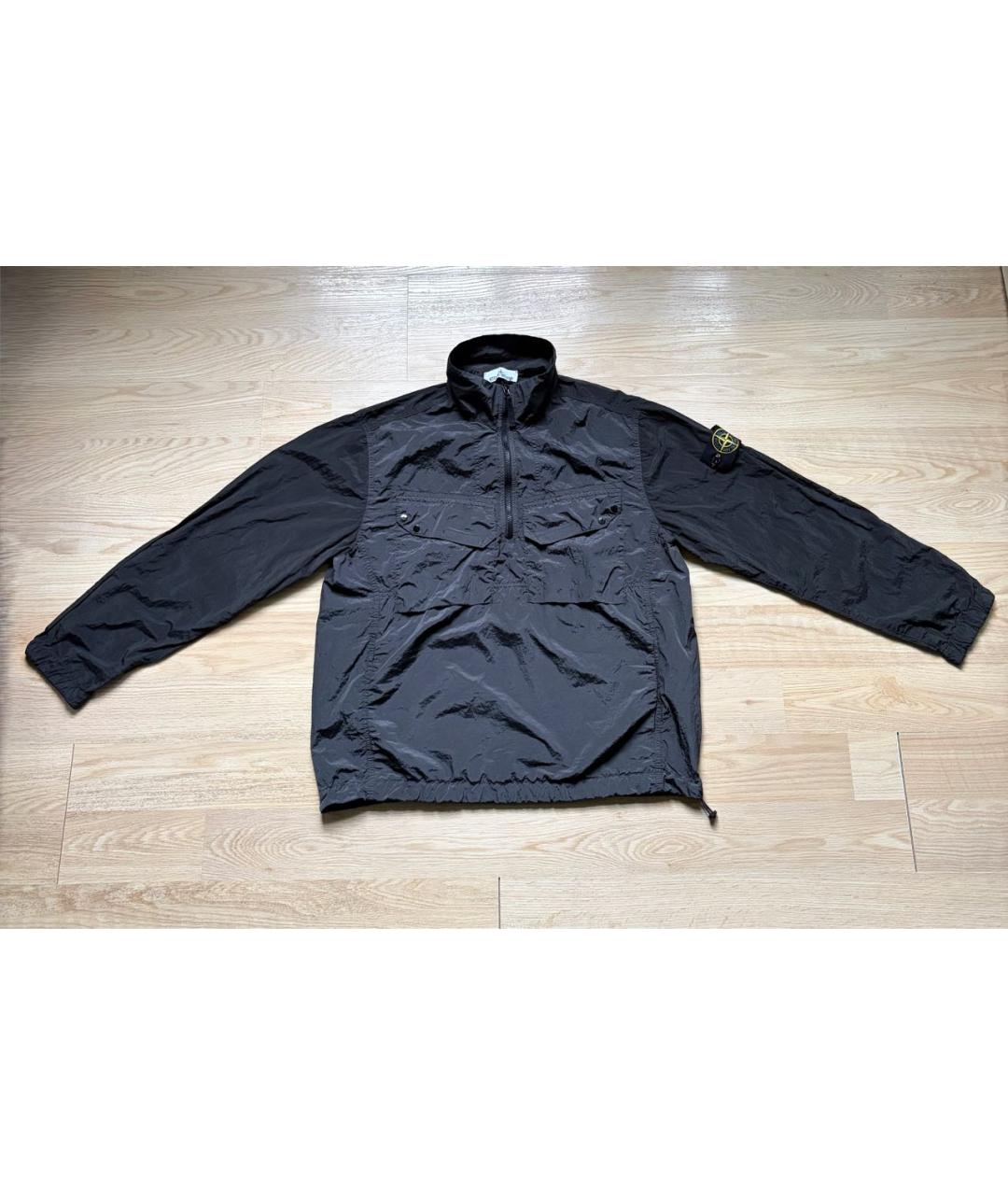STONE ISLAND Черная нейлоновая спортивная куртка, фото 9