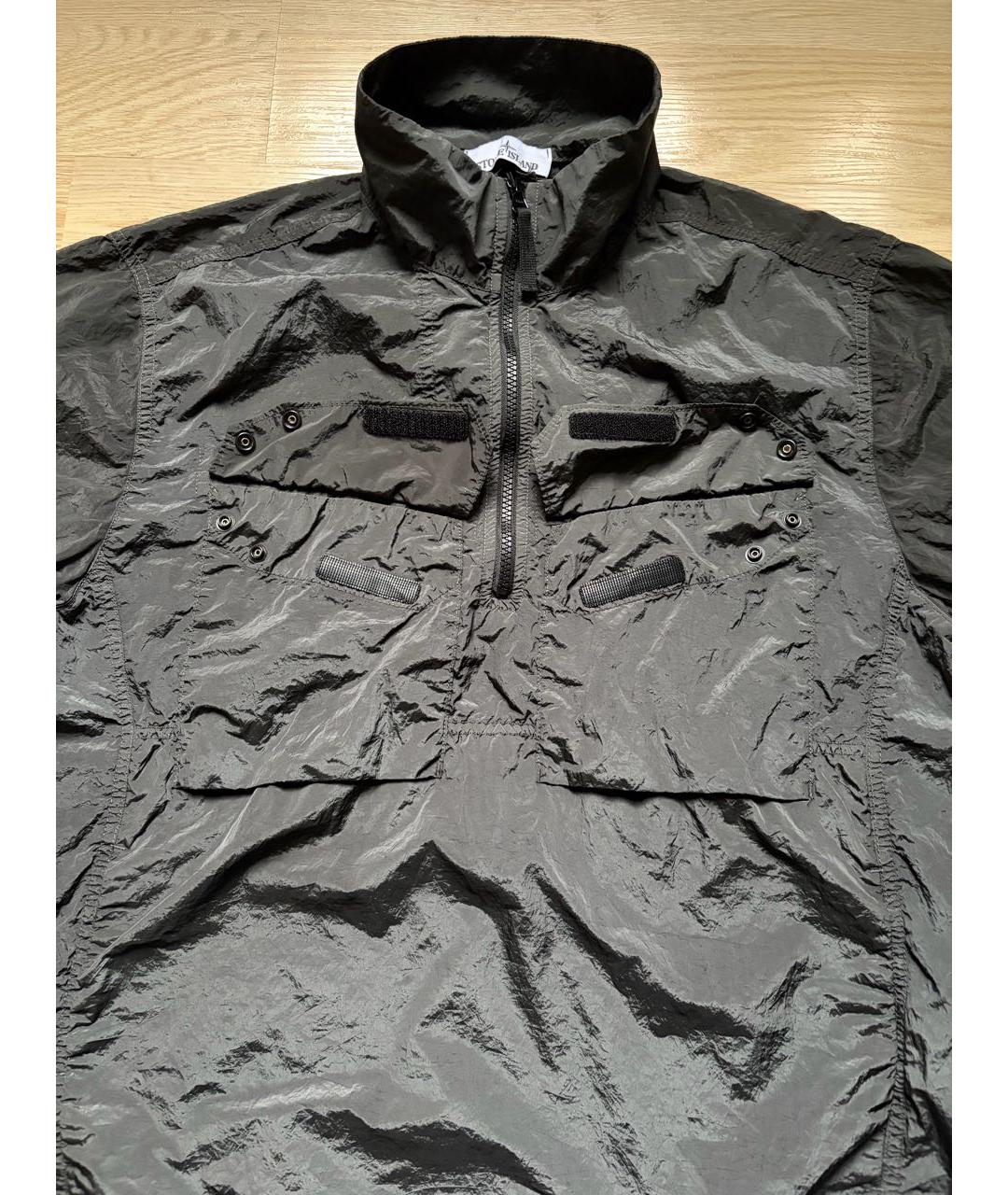 STONE ISLAND Черная нейлоновая спортивная куртка, фото 3