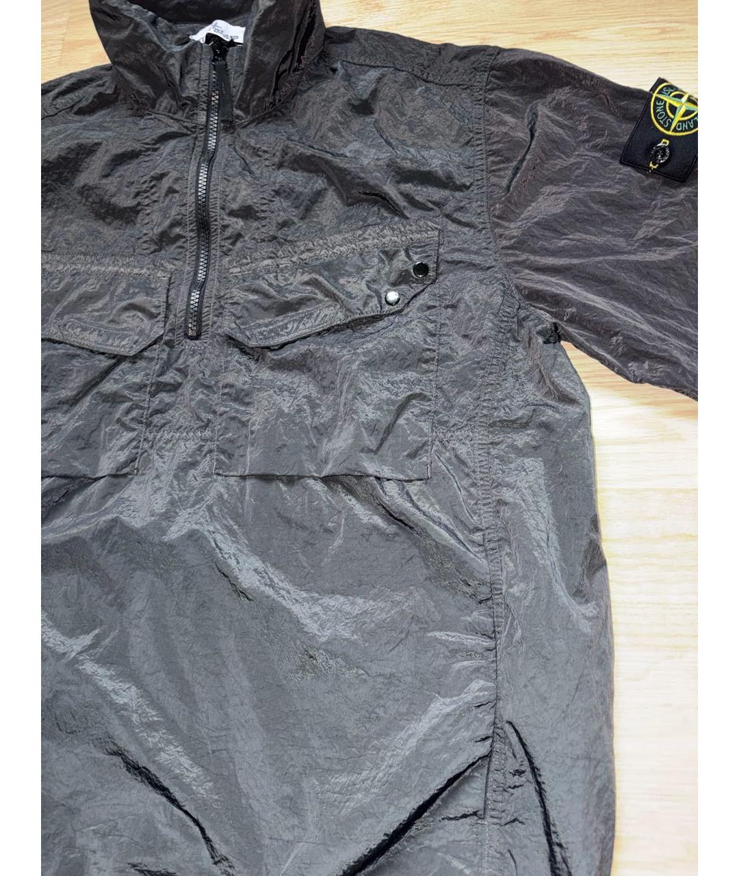 STONE ISLAND Черная нейлоновая спортивная куртка, фото 2