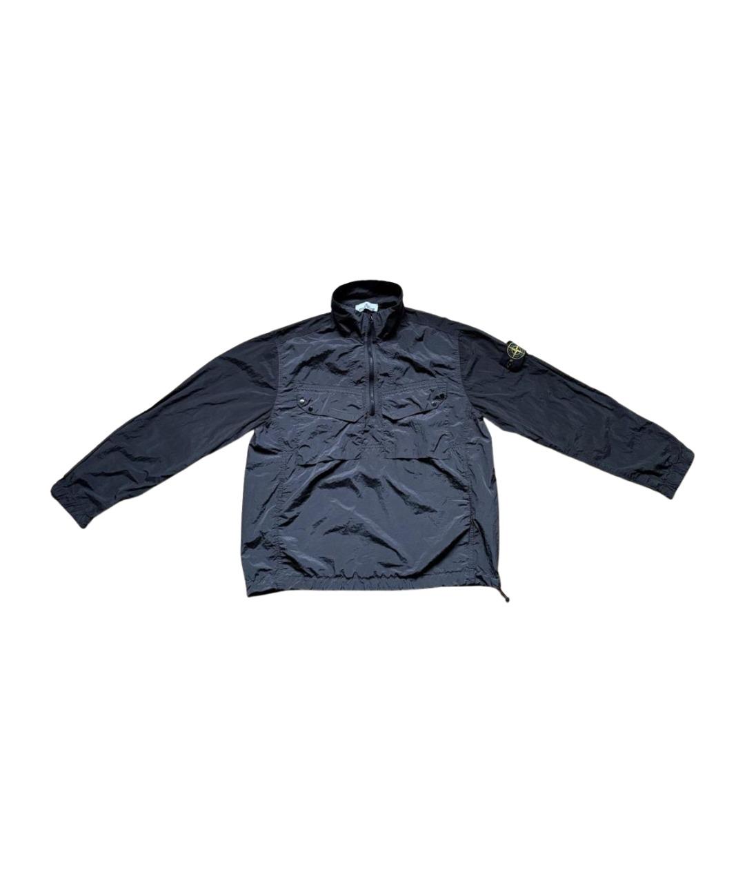 STONE ISLAND Черная нейлоновая спортивная куртка, фото 1