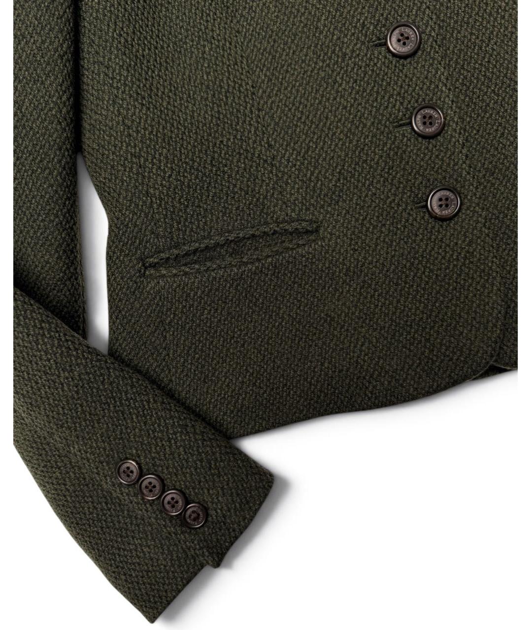 RALPH LAUREN Зеленый шерстяной жакет/пиджак, фото 4