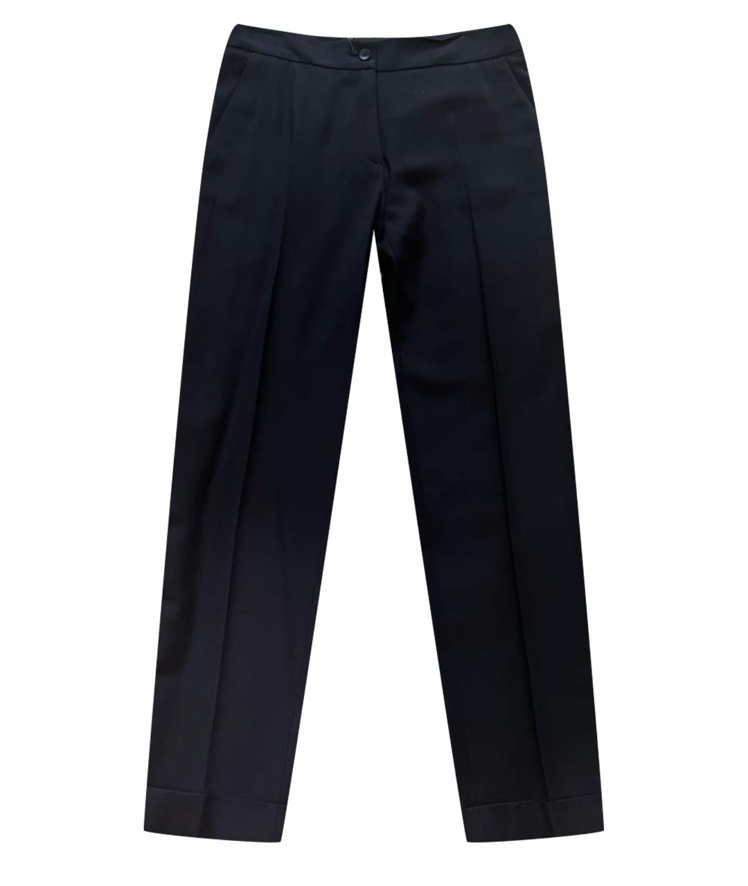 ETRO Темно-синие вискозные брюки узкие, фото 1