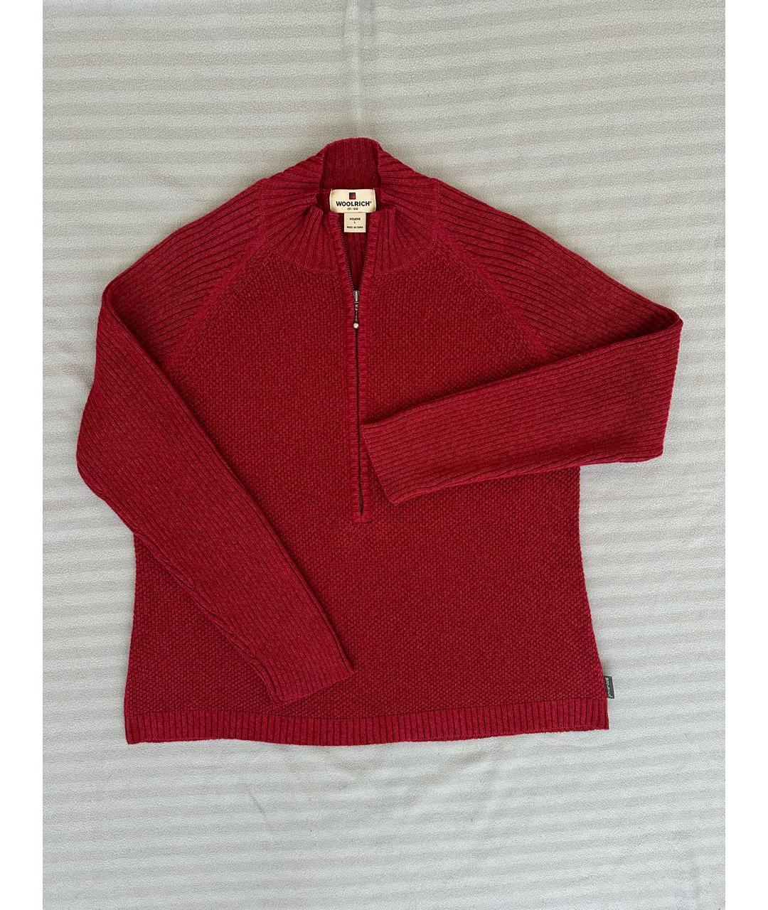 WOOLRICH Бордовый хлопковый джемпер / свитер, фото 4