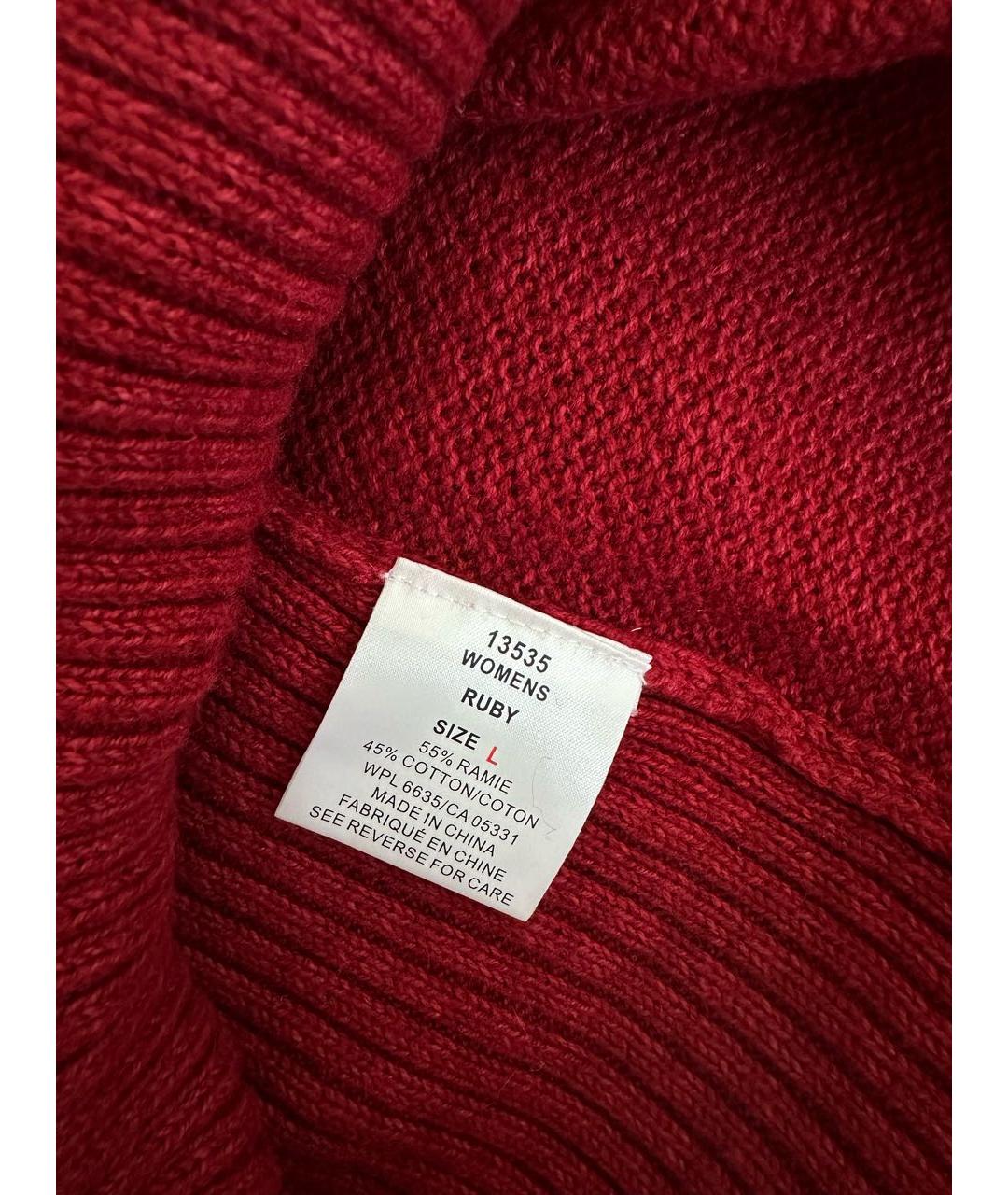 WOOLRICH Бордовый хлопковый джемпер / свитер, фото 6