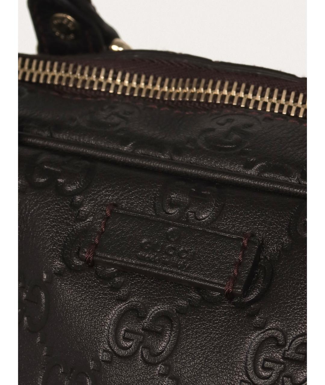 GUCCI Черный кожаный портфель, фото 7