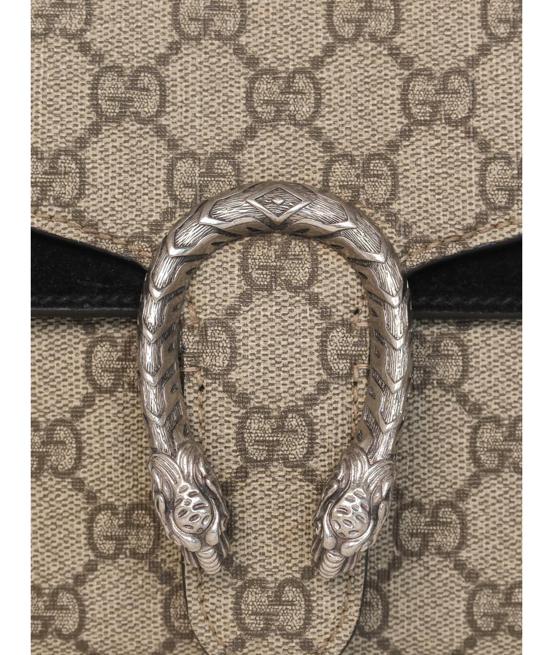 GUCCI Черная замшевая сумка через плечо, фото 6