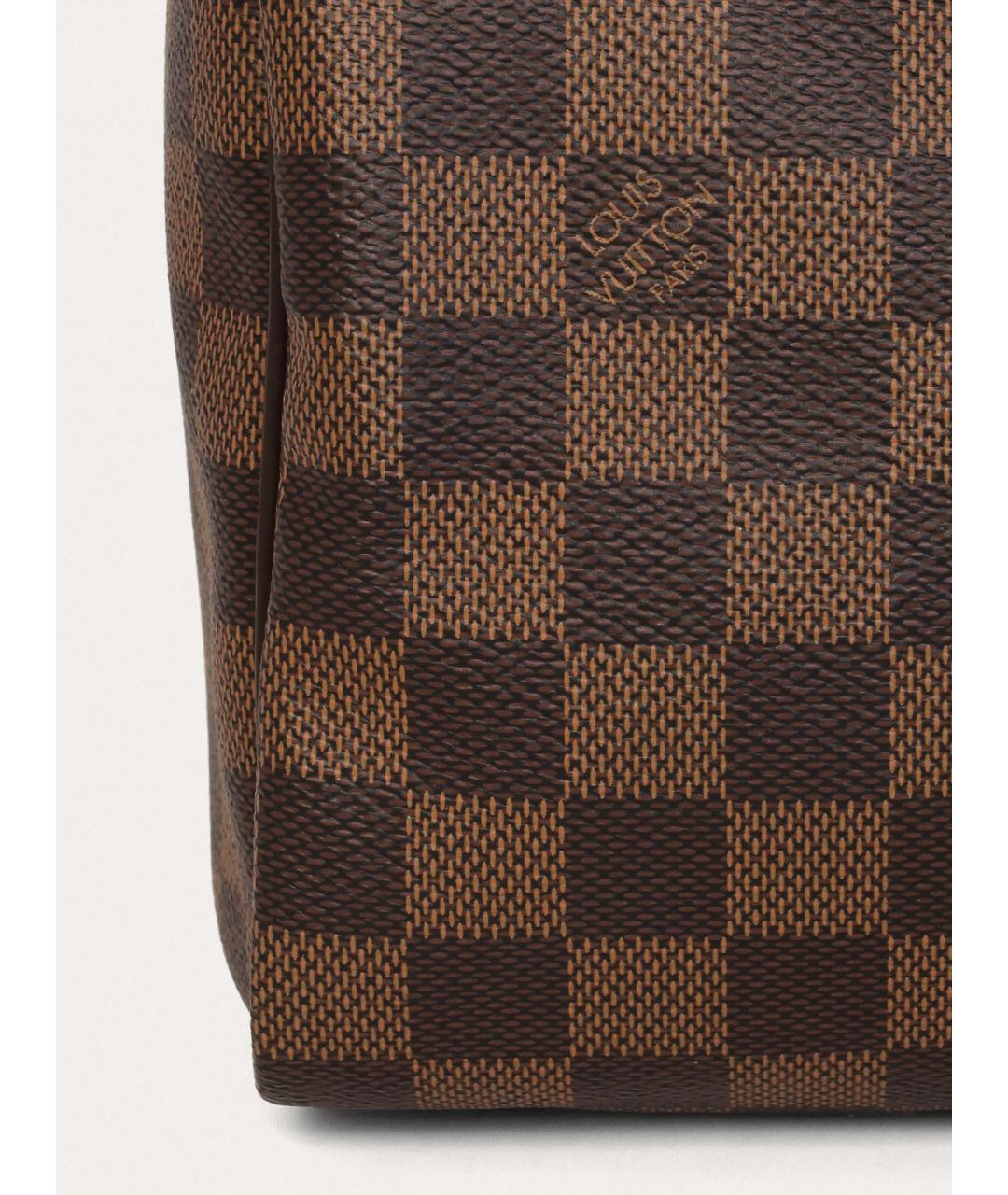 LOUIS VUITTON Коричневая кожаная сумка с короткими ручками, фото 6