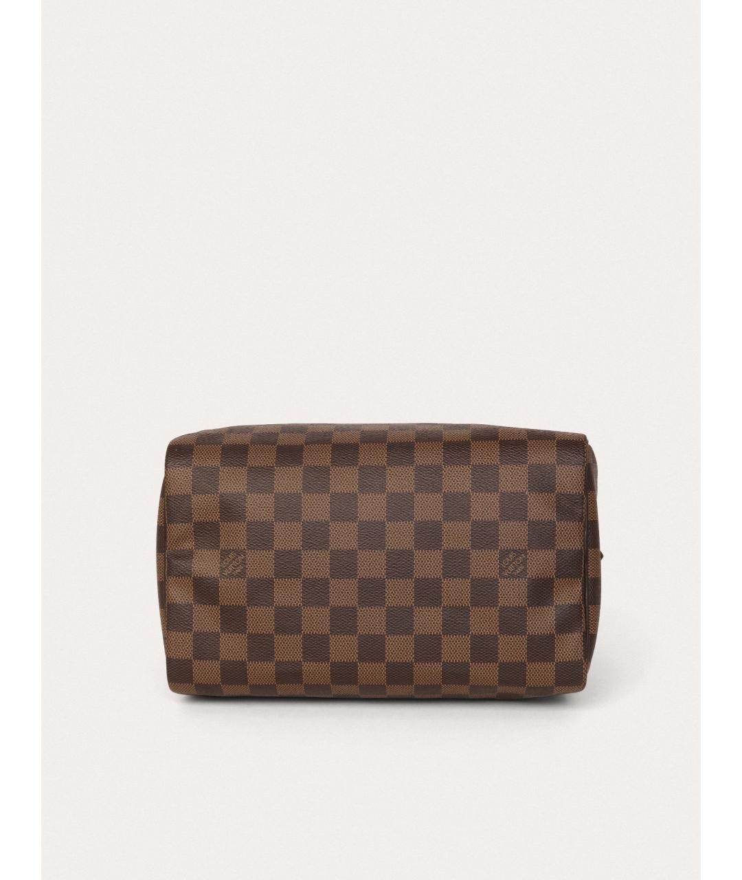 LOUIS VUITTON Коричневая кожаная сумка с короткими ручками, фото 4