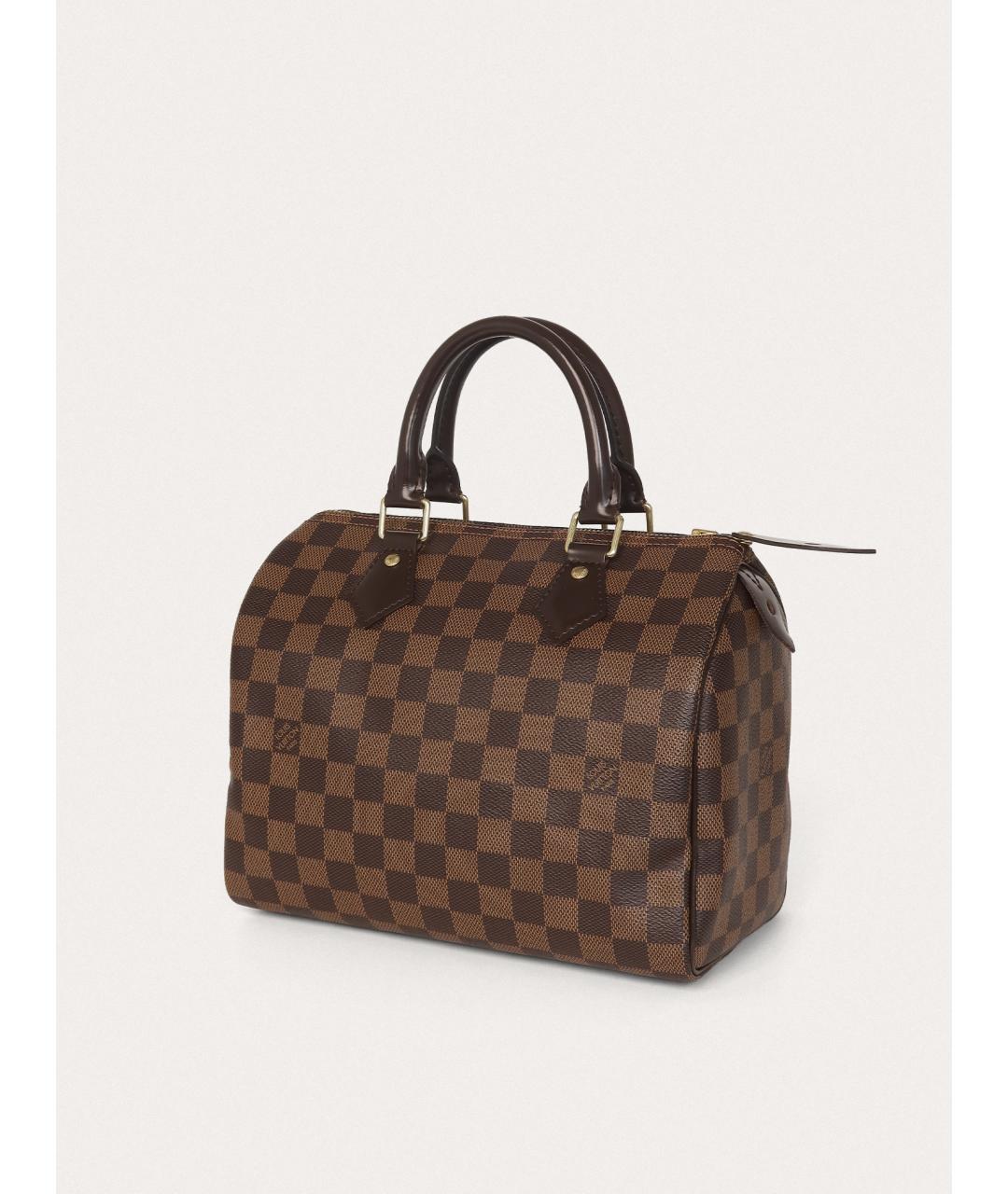 LOUIS VUITTON Коричневая кожаная сумка с короткими ручками, фото 2